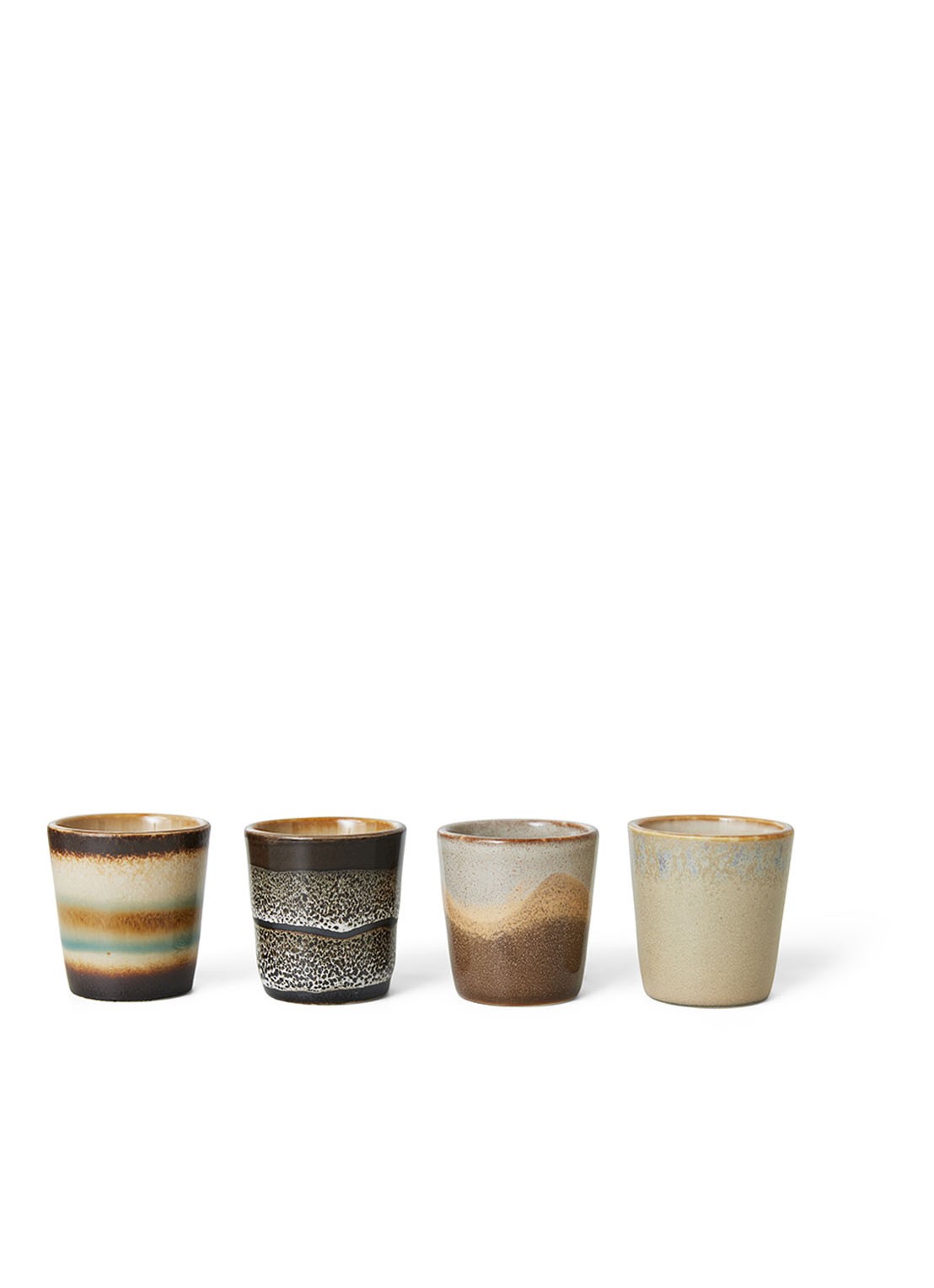 HKliving Granite eierdop 5 cm set van 4 - voorkant 3 multicolor