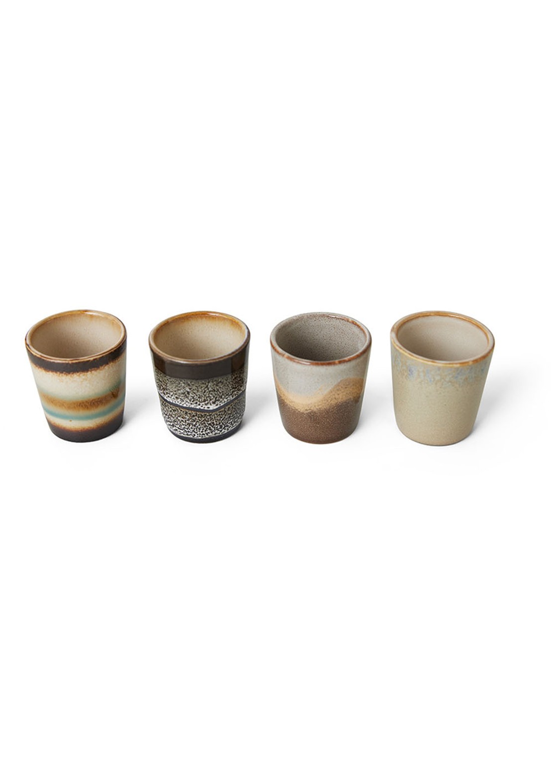 HKliving Granite eierdop 5 cm set van 4 - voorkant 4 multicolor