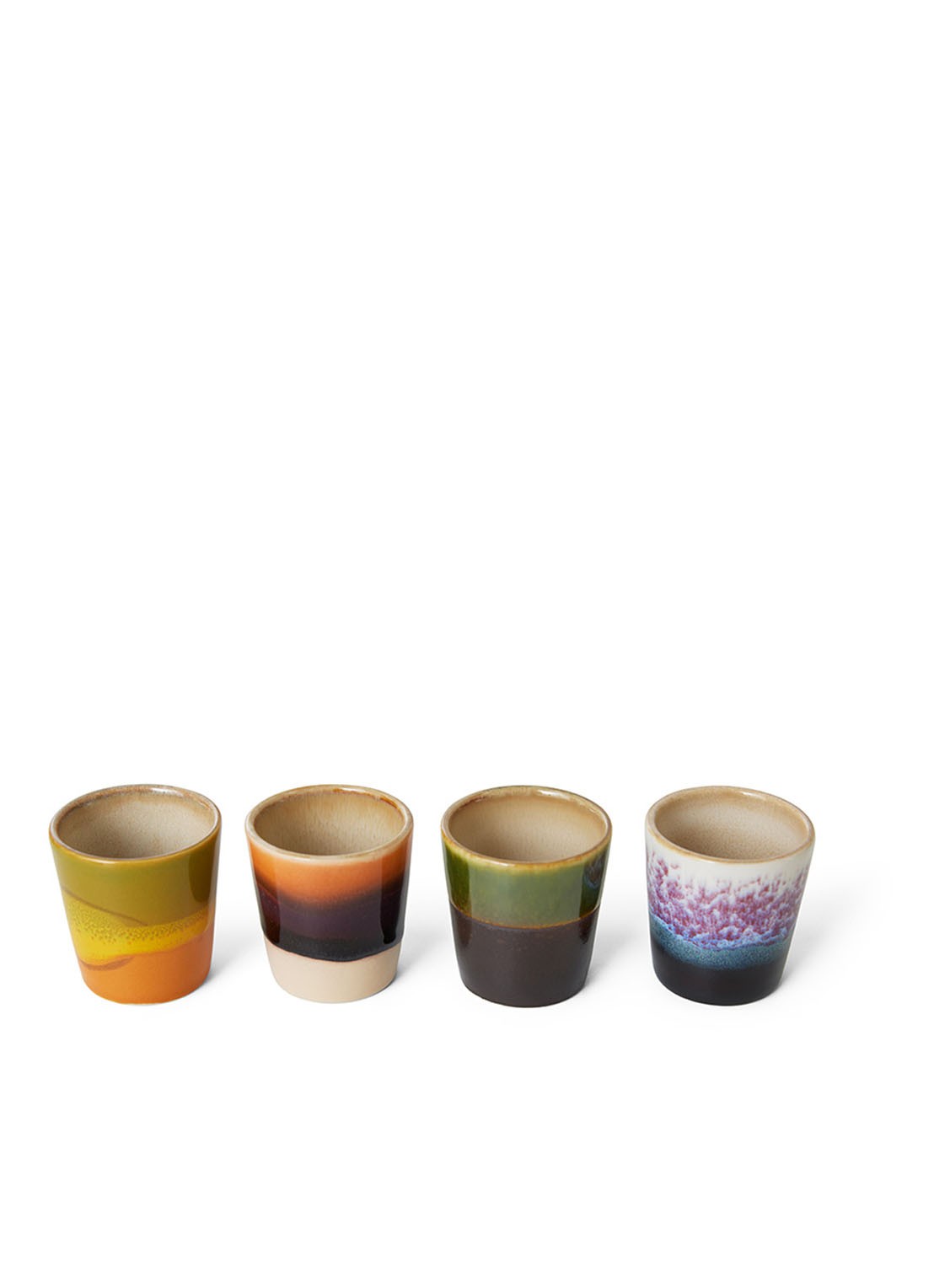 HKliving Island eierdop 5 cm set van 4 - voorkant 2 multicolor