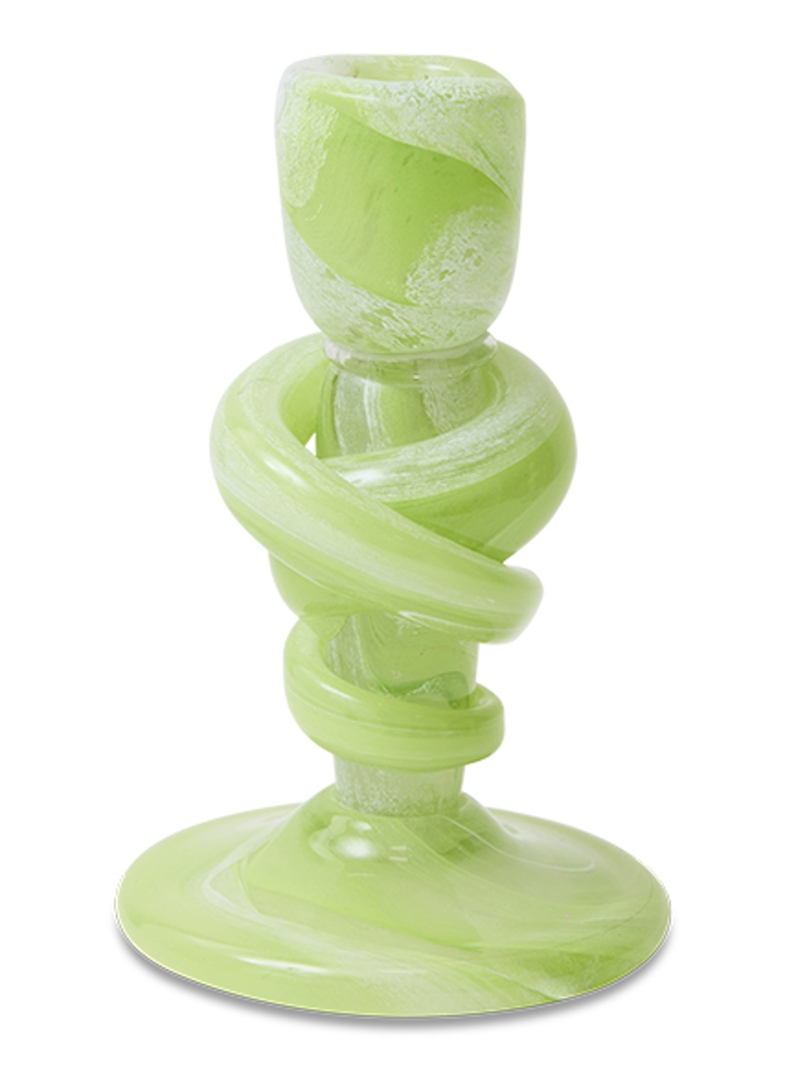 HKliving Knotted kandelaar - voorkant 5 groen