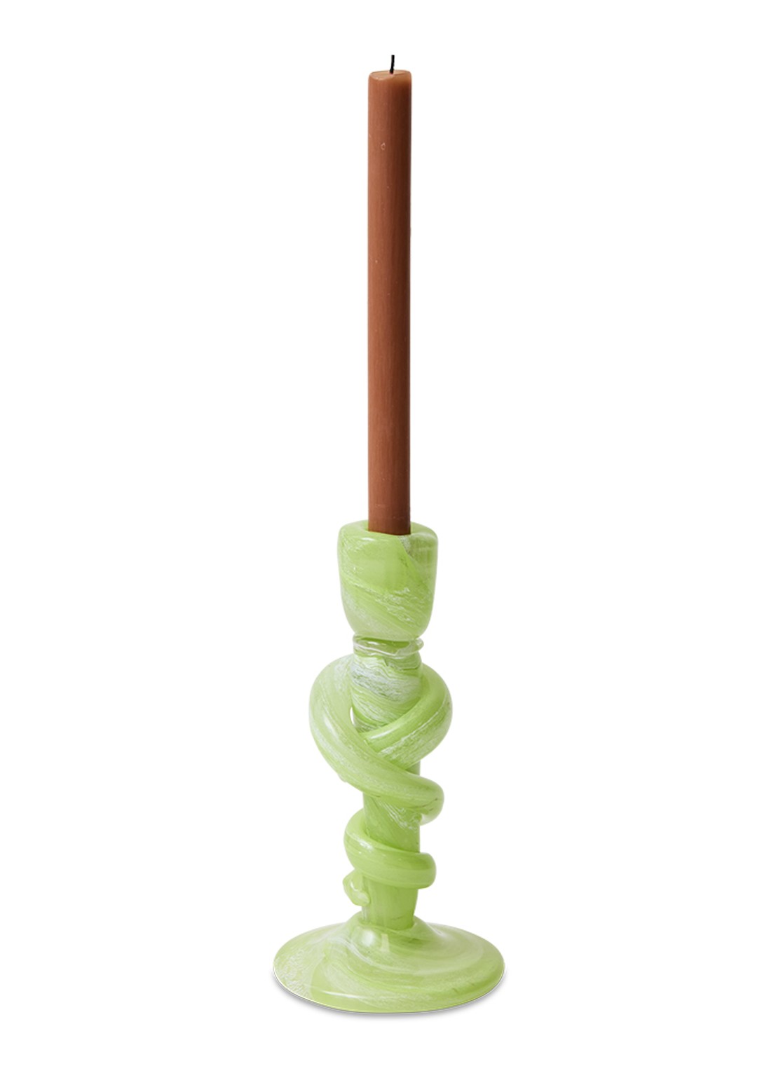 HKliving Knotted L kandelaar - detail 3 groen