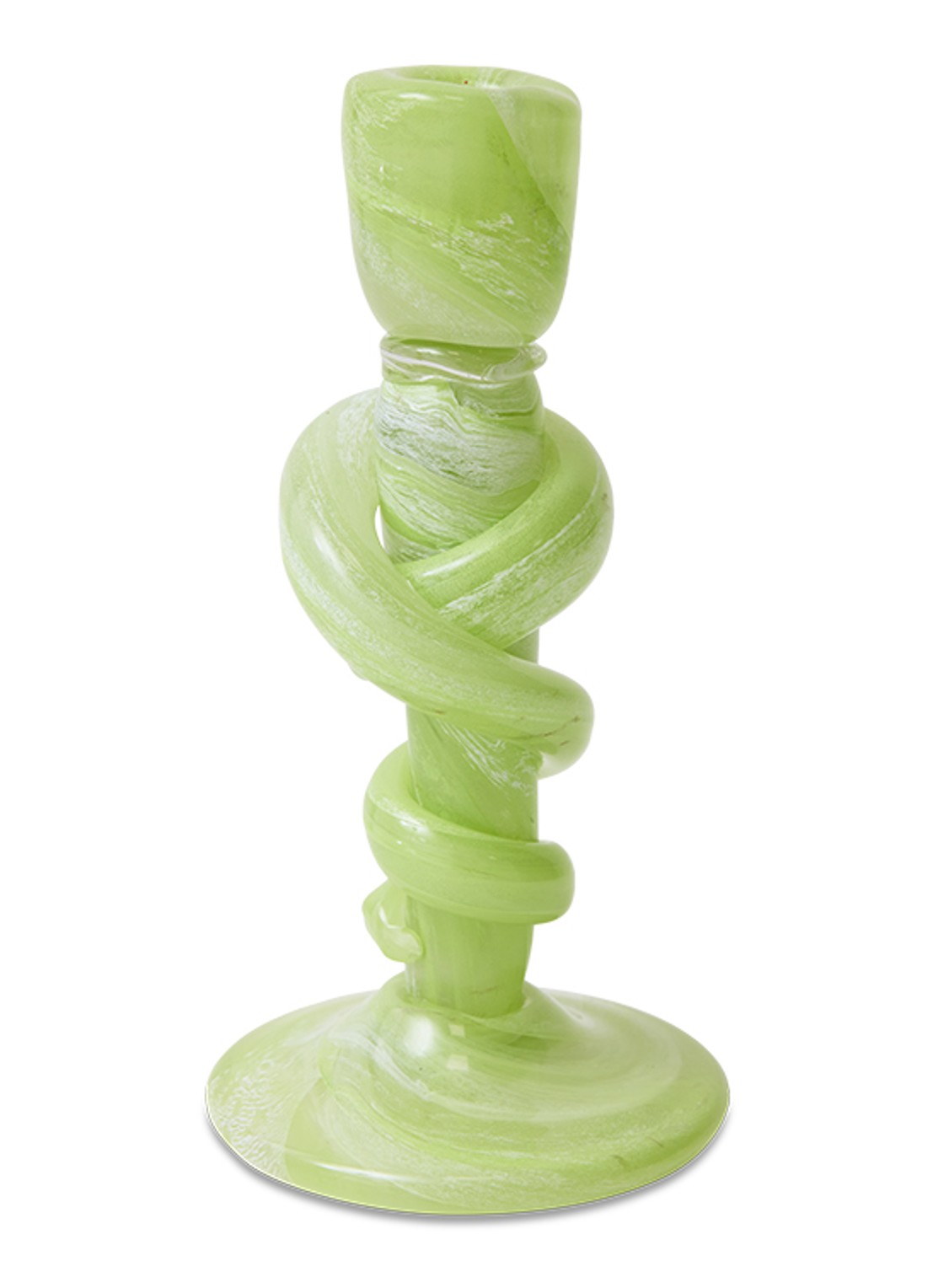 HKliving Knotted L kandelaar - voorkant groen