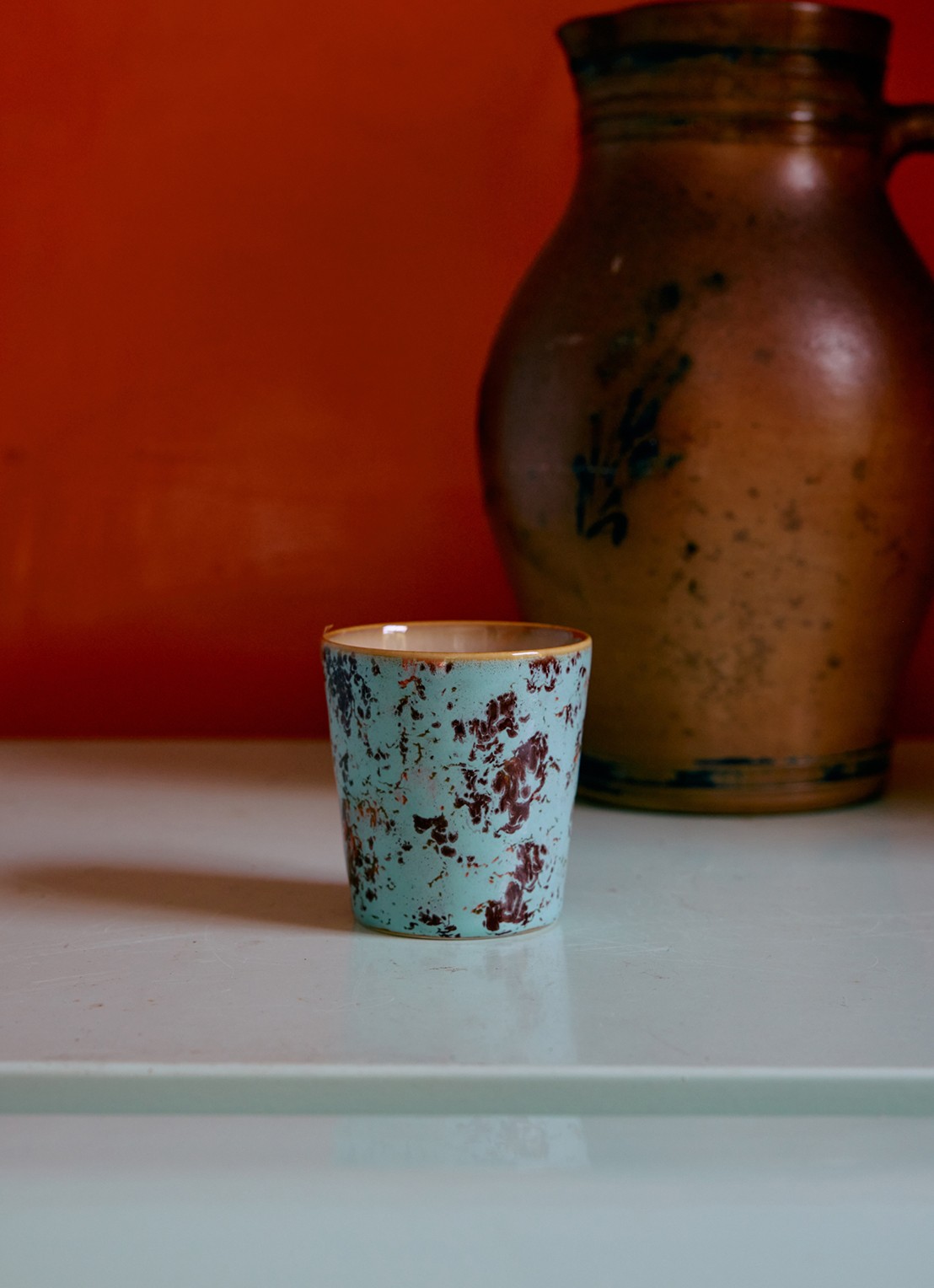 HKliving Koffiekopje 25 cl - voorkant 3 blauw