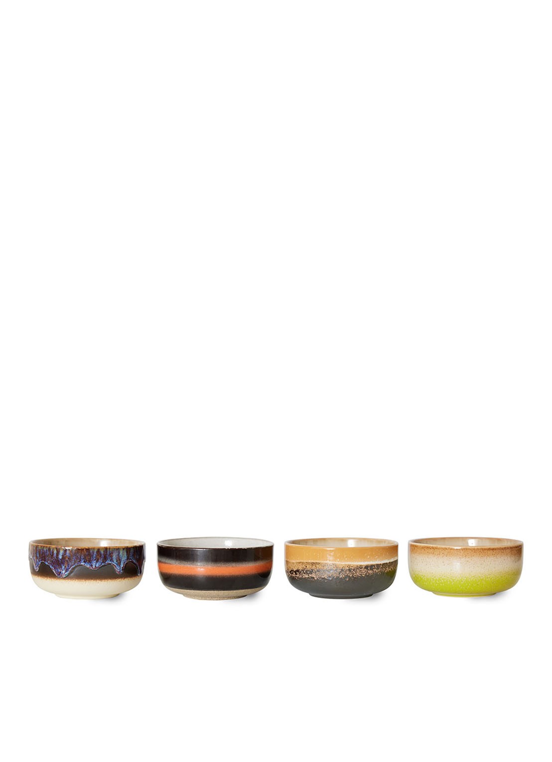 HKliving Kom 12,5 cm set van 4 - detail multicolor