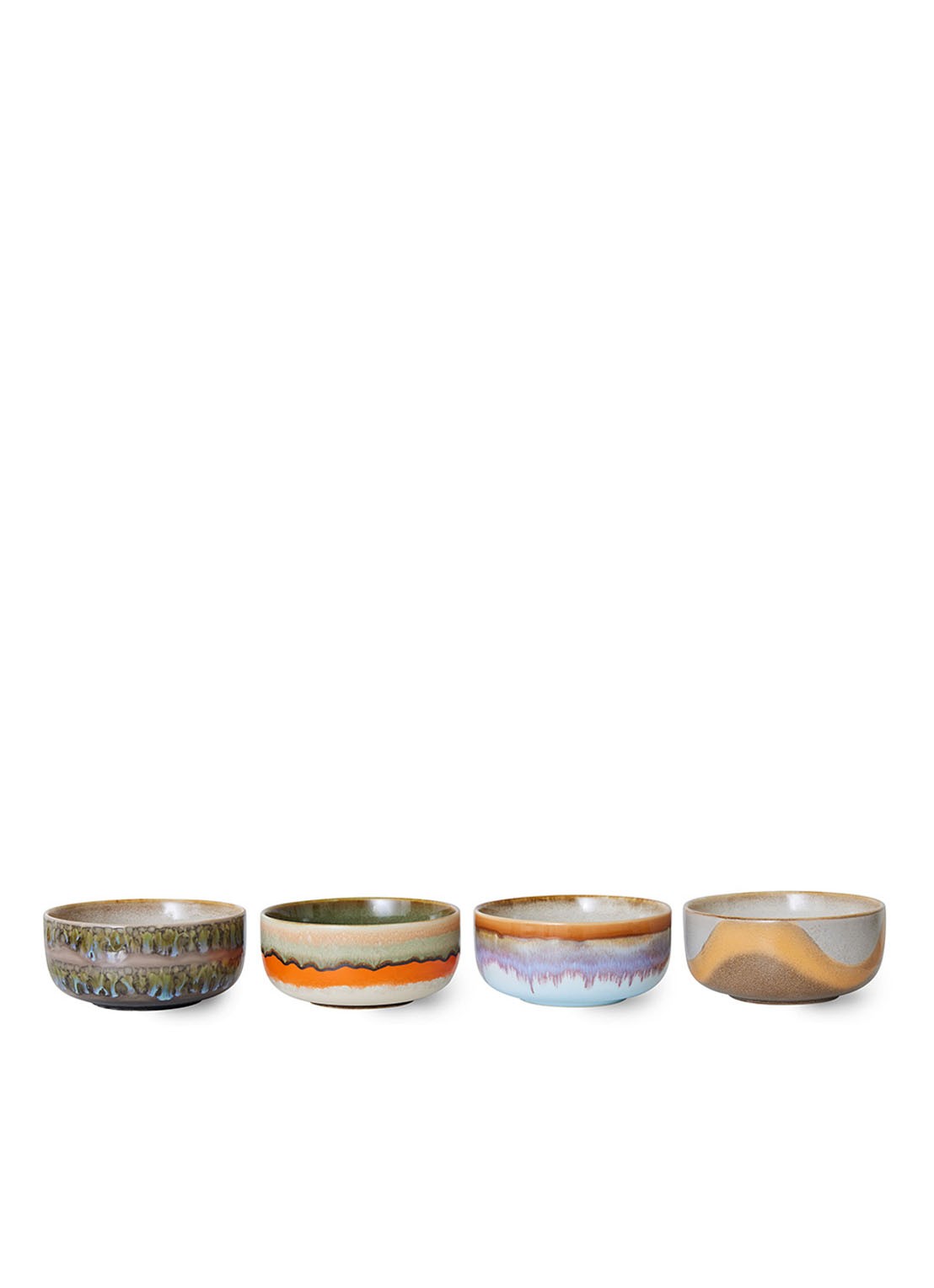 HKliving Kom 12,5 cm set van 4 - detail multicolor