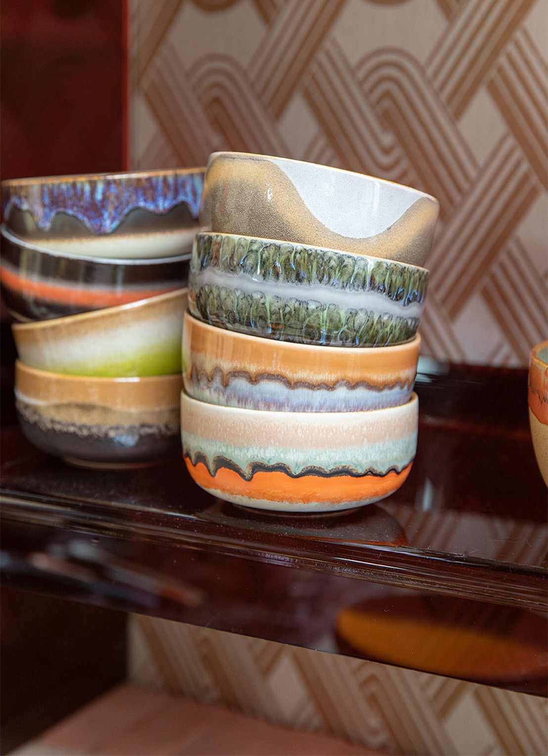 HKliving Kom 12,5 cm set van 4 - detail 4 multicolor