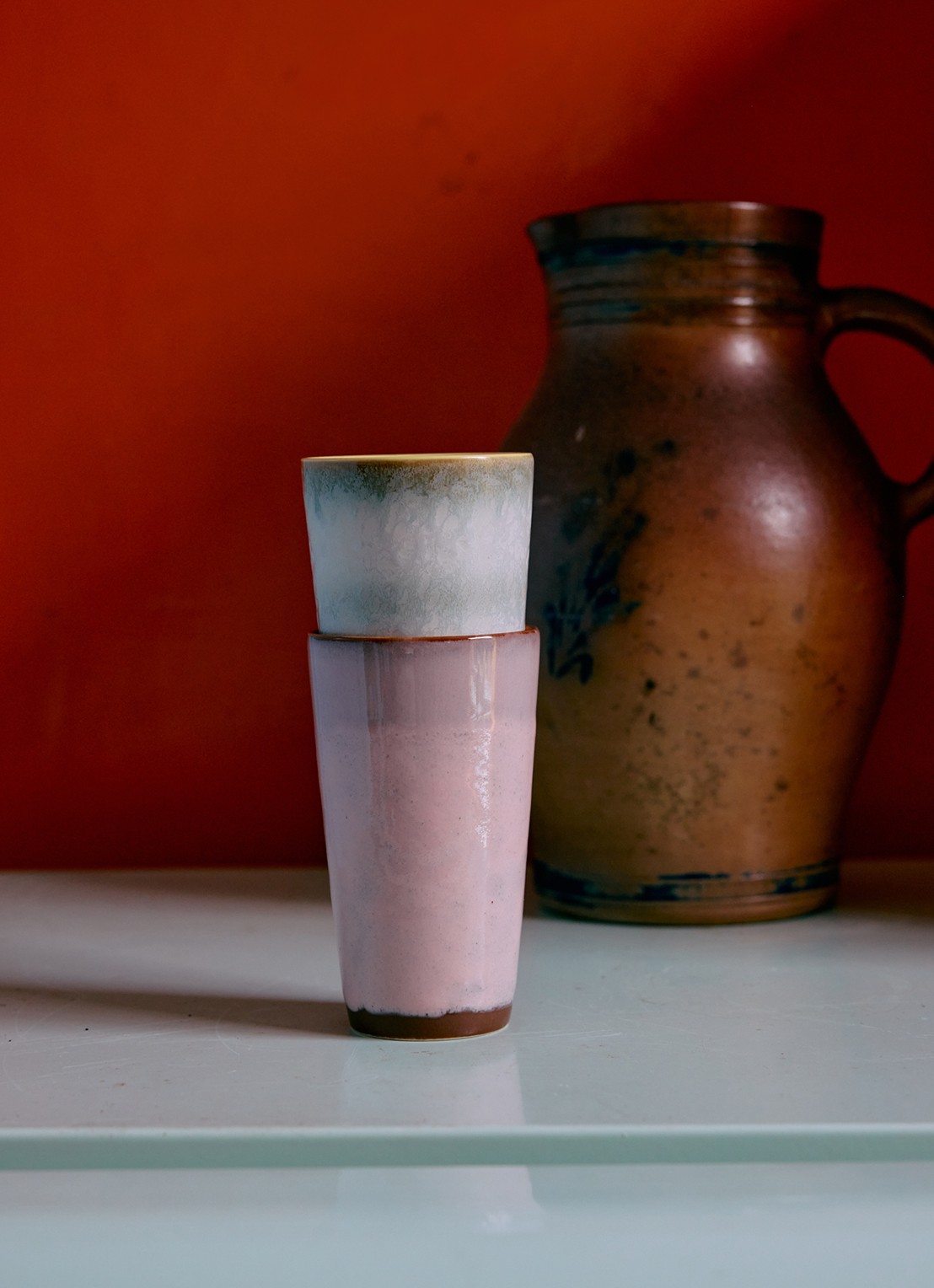 HKliving Latte mok 30 cl - detail 2 roze