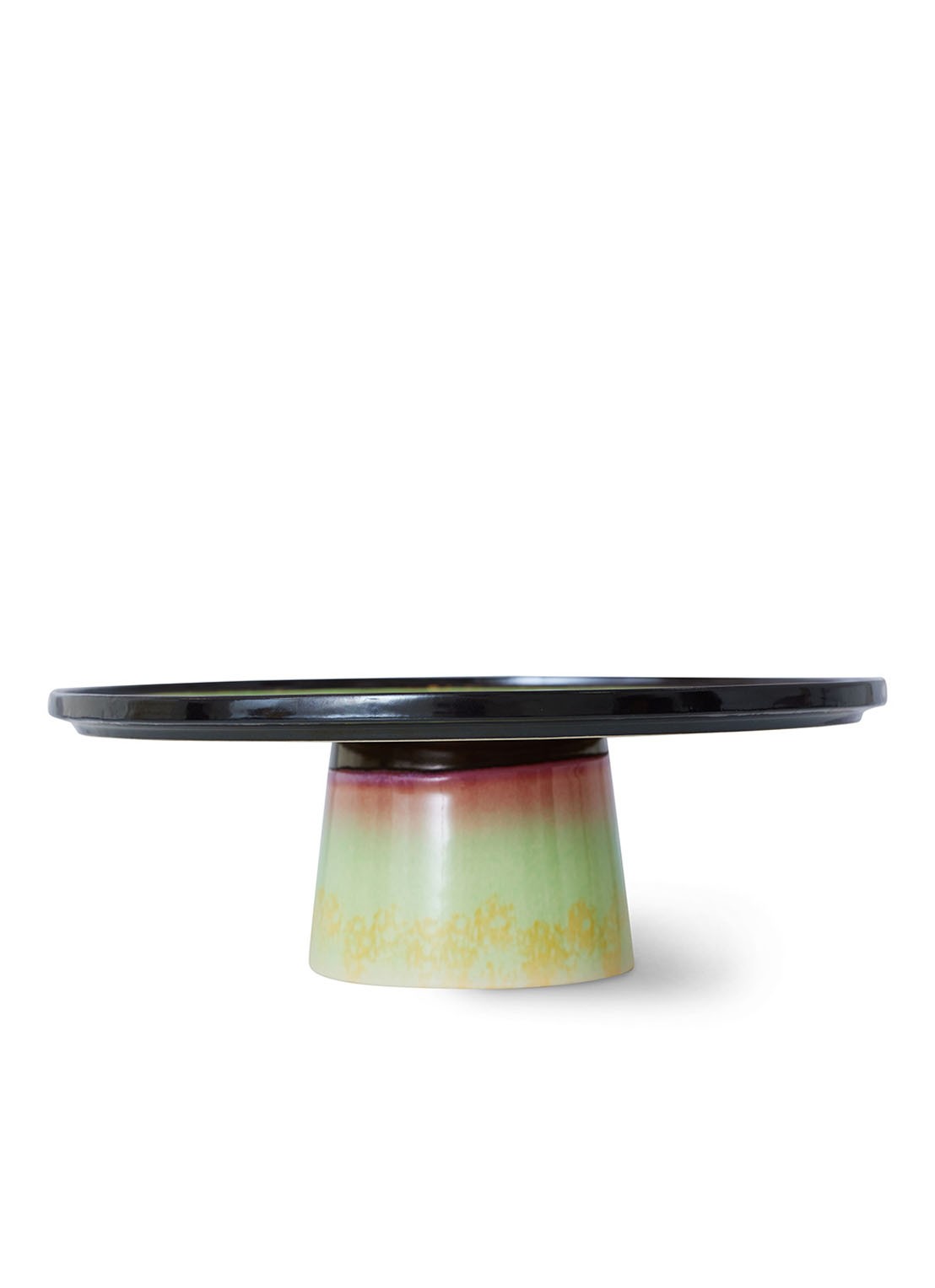 HKliving Licorice taartplateau 26 cm  - voorkant 2 multicolor