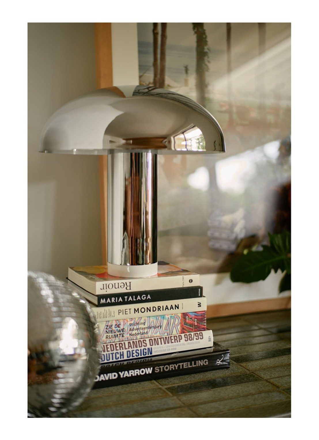 HKliving Lounge tafellamp  Ø47 cm - voorkant 4 zilver
