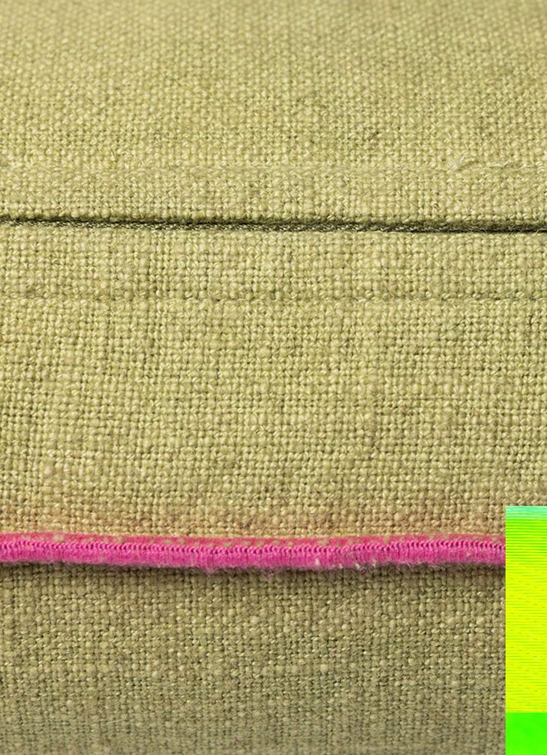 HKliving Mansion sierkussen 50 x 30 cm - detail 2 groen
