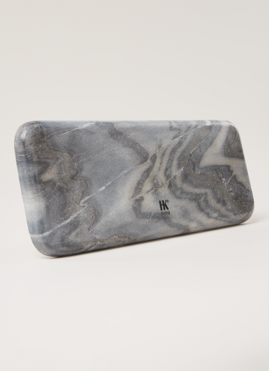 HKliving Marble serveerplank 30 x 12 cm - detail 3 grijs