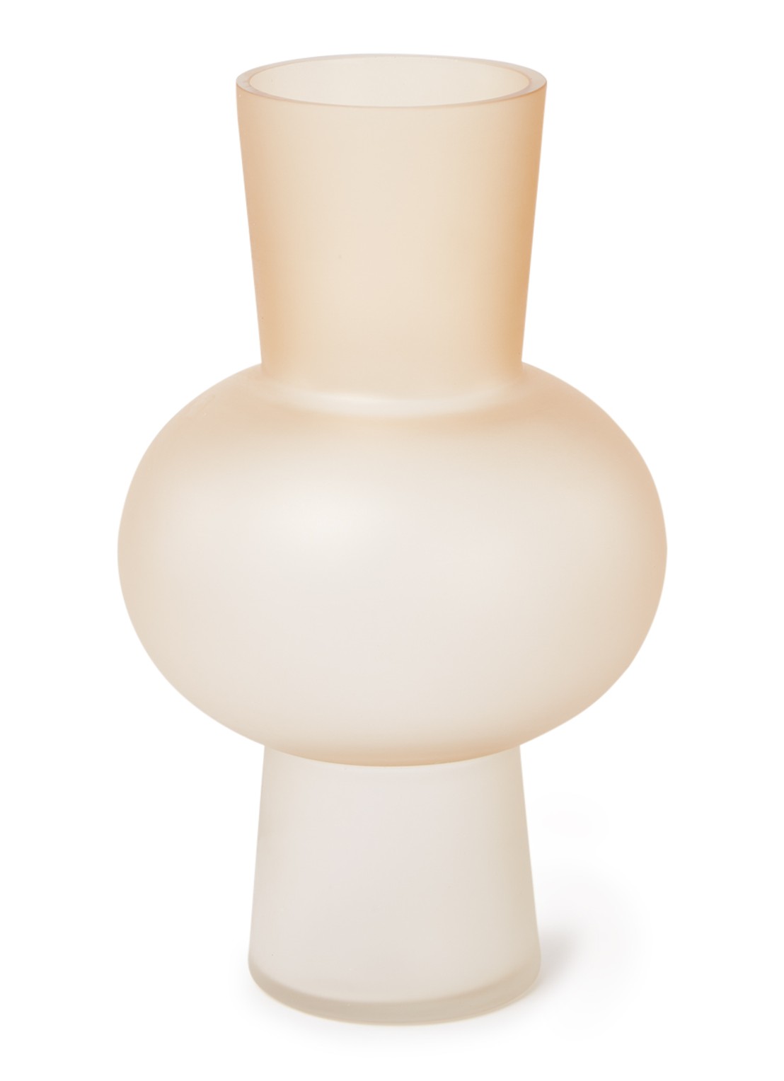 HKliving Matt Peach vaas S 30 cm - voorkant 2 oranje