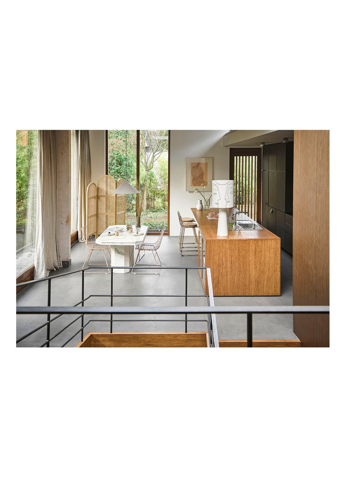 HKliving Matt vaas S 26 cm - detail 2 wit