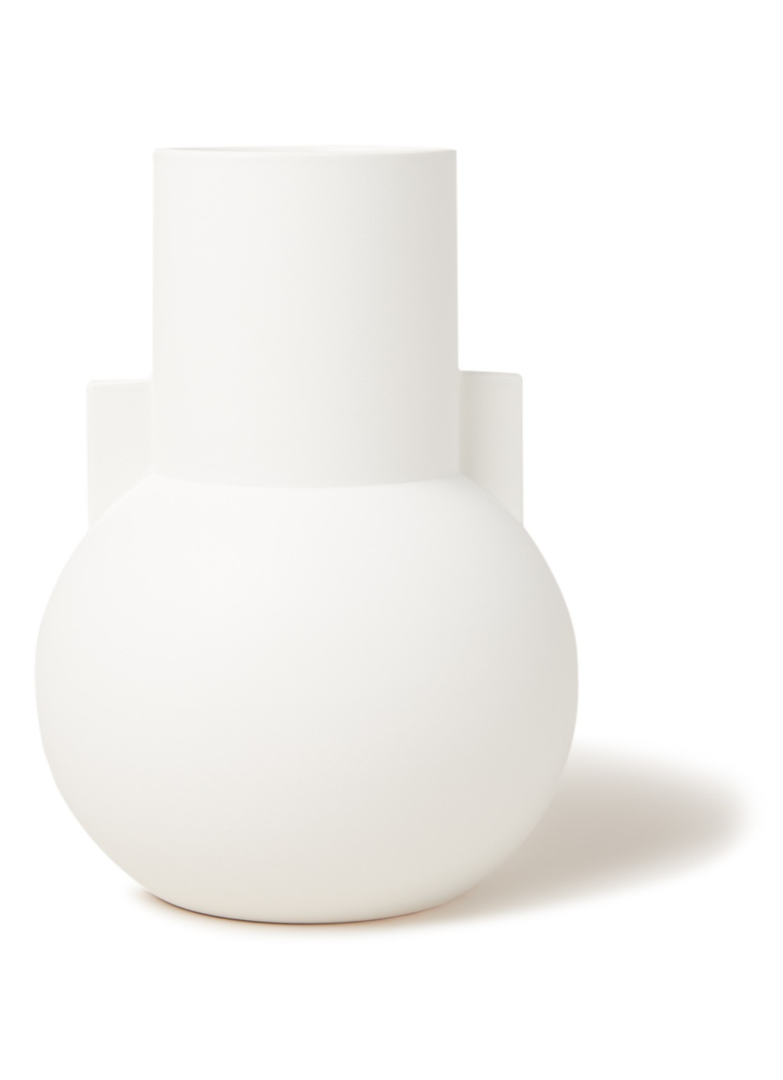 HKliving Matt vaas S 26 cm - voorkant 3 wit