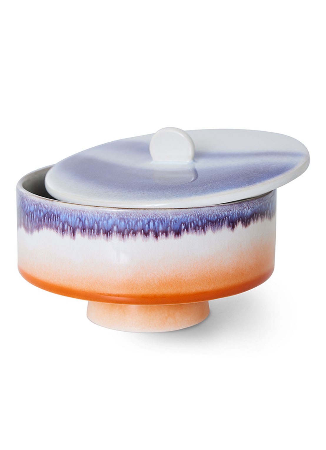 HKliving Mauve voorraadpot 14 cm - voorkant 2 oranje