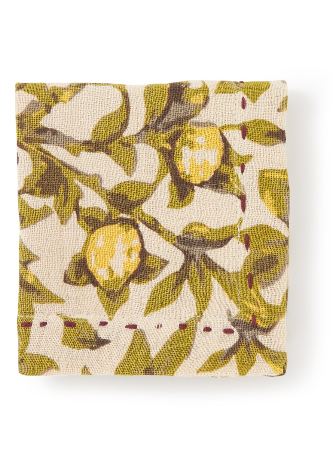 HKliving Mediterranean Olive servet 30 x 30 cm set van 2 - voorkant groen
