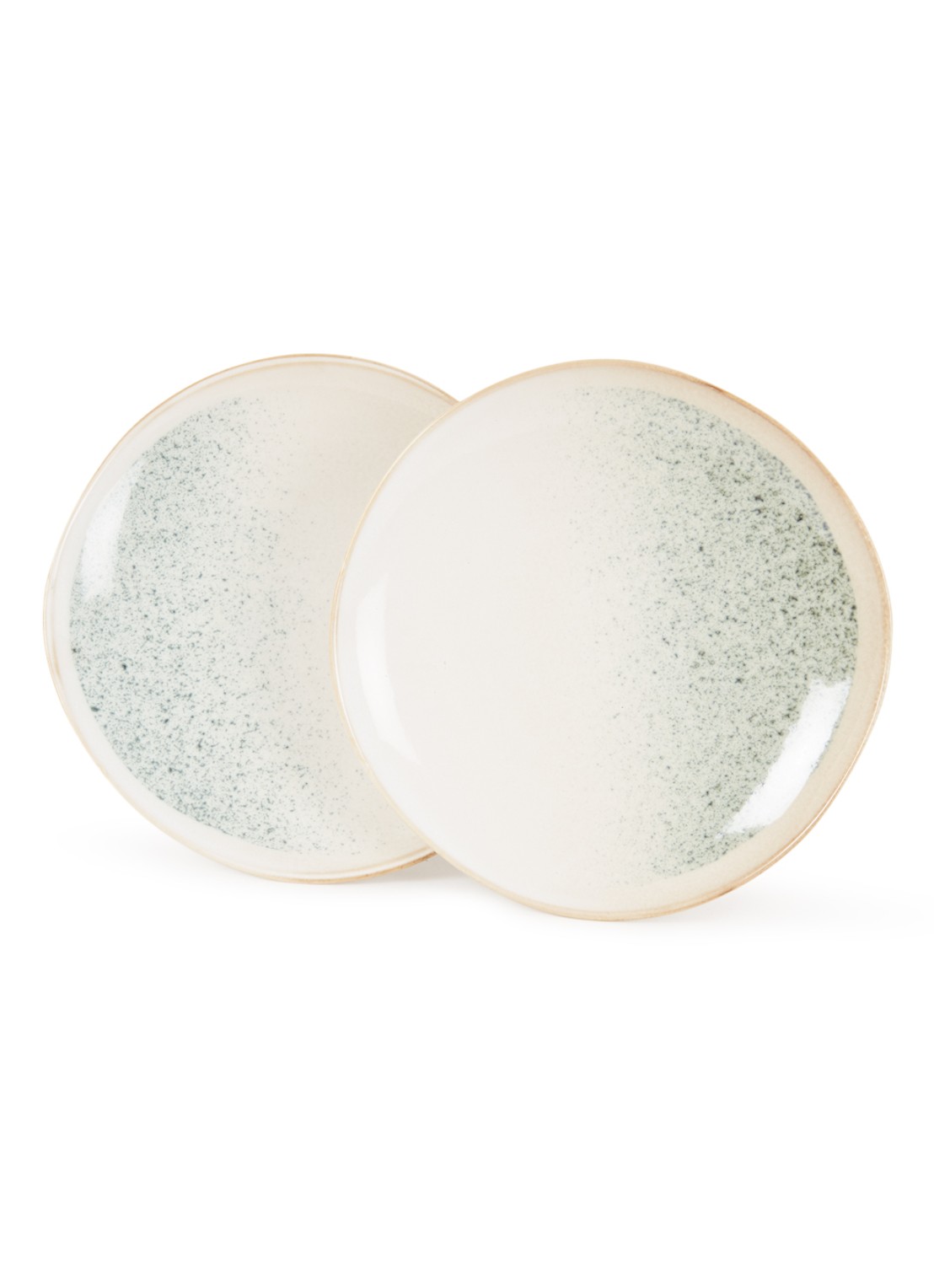 HKliving Mist ontbijtbord 22 cm set van 2 - voorkant beige