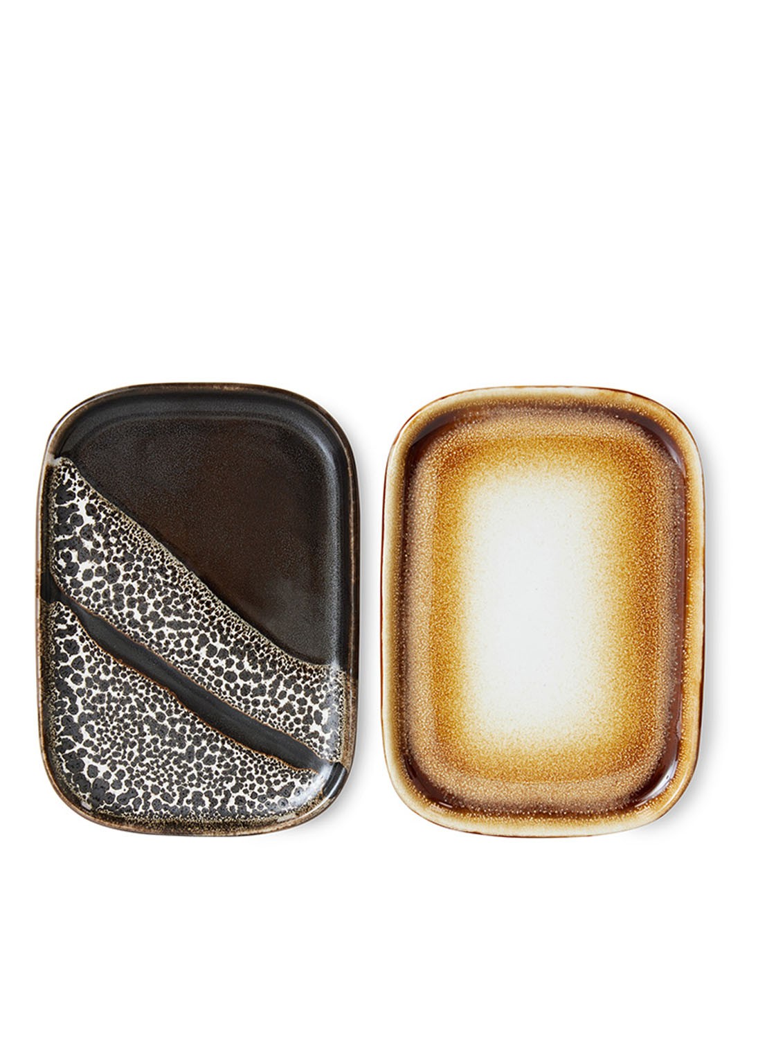 HKliving Mojave serveerschaal 14,5 cm set van 2 - voorkant 3 multicolor