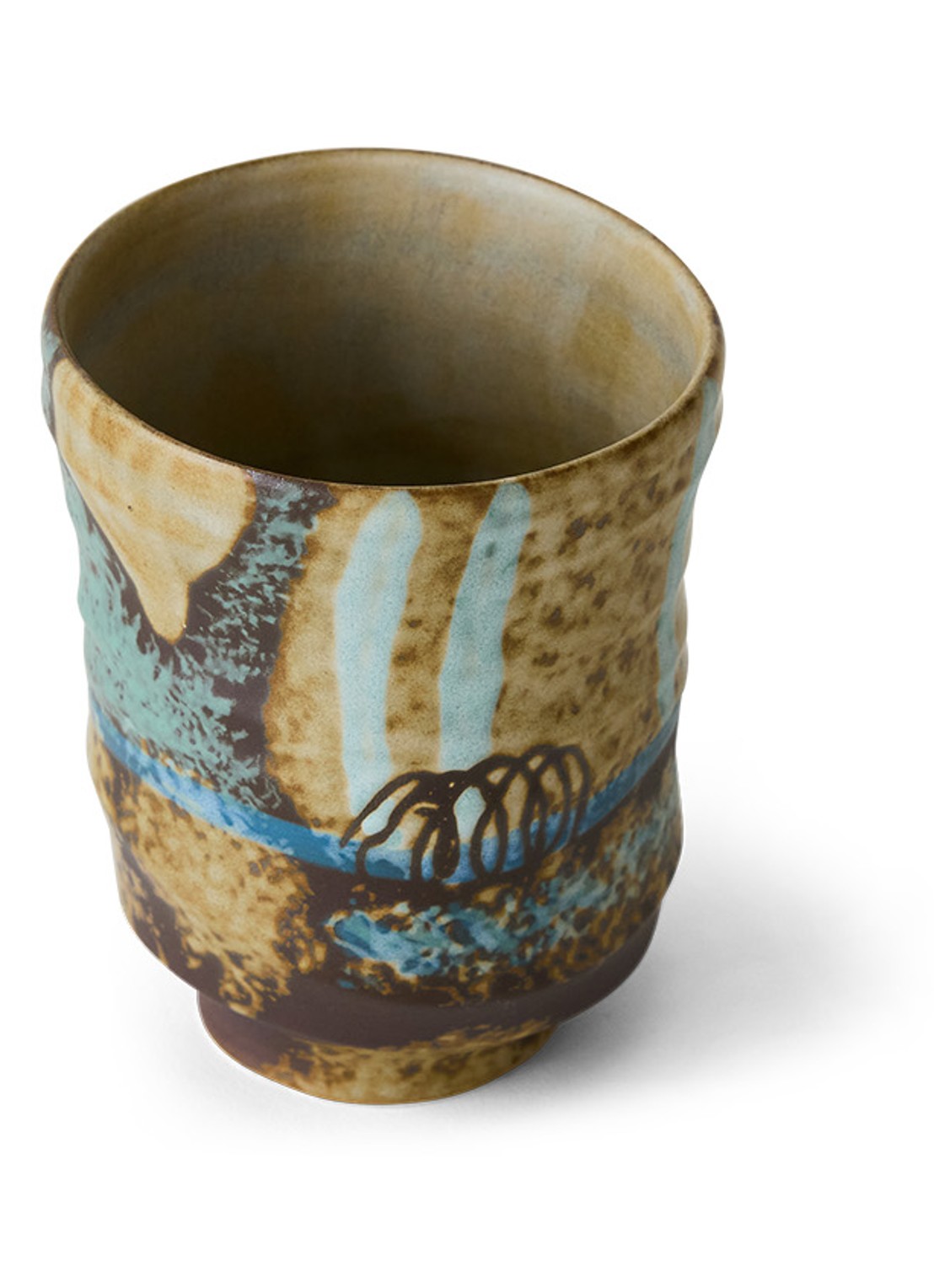 HKliving Mok 9,2 cm - voorkant 3 blauw