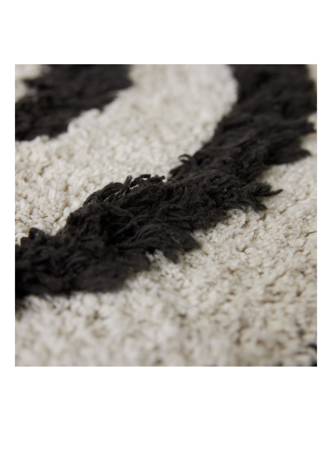 HKliving Mono badmat ø80 cm - detail wit