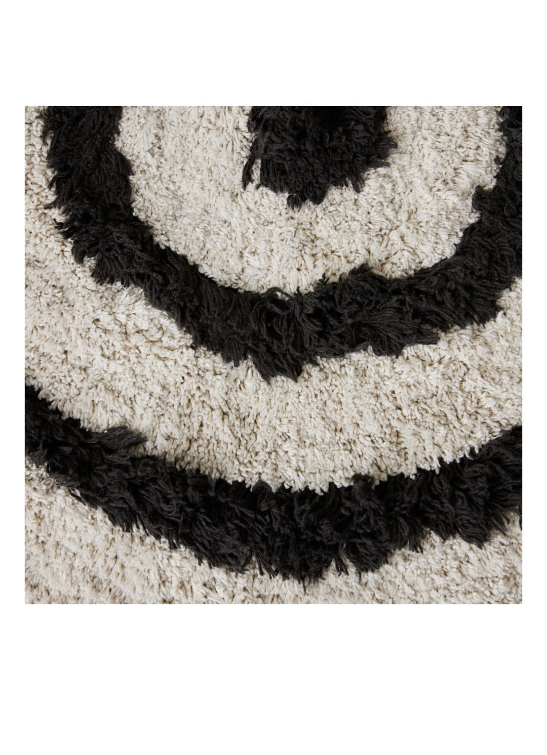 HKliving Mono badmat ø80 cm - detail 2 wit