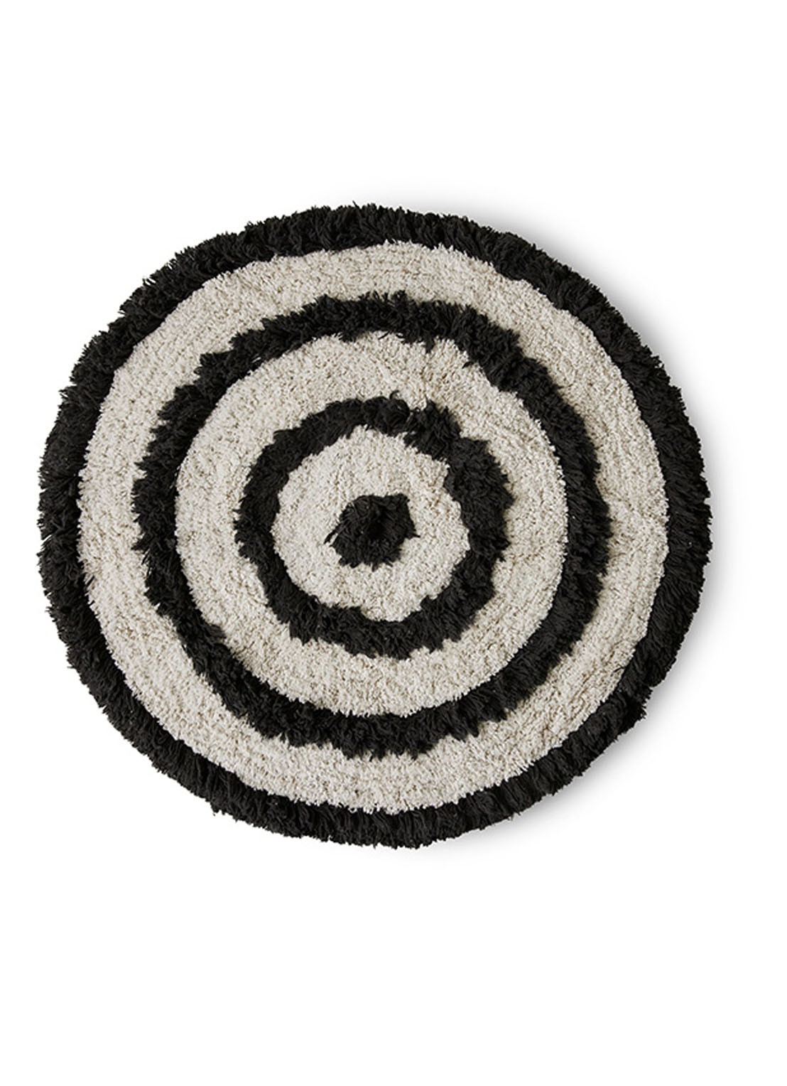 HKliving Mono badmat ø80 cm - voorkant 4 wit