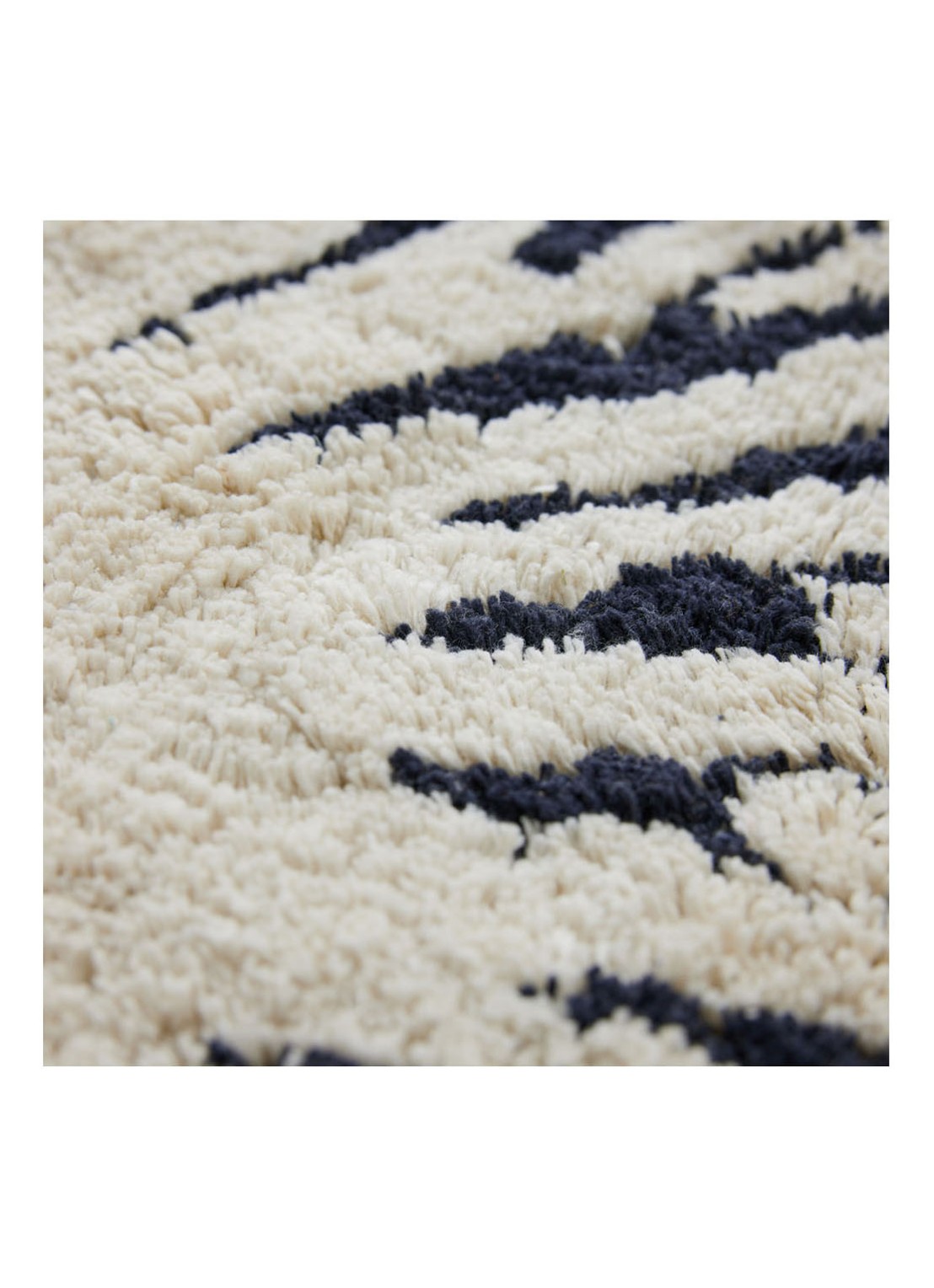 HKliving Monochrome badmat 75 x 120 cm  - detail zwart