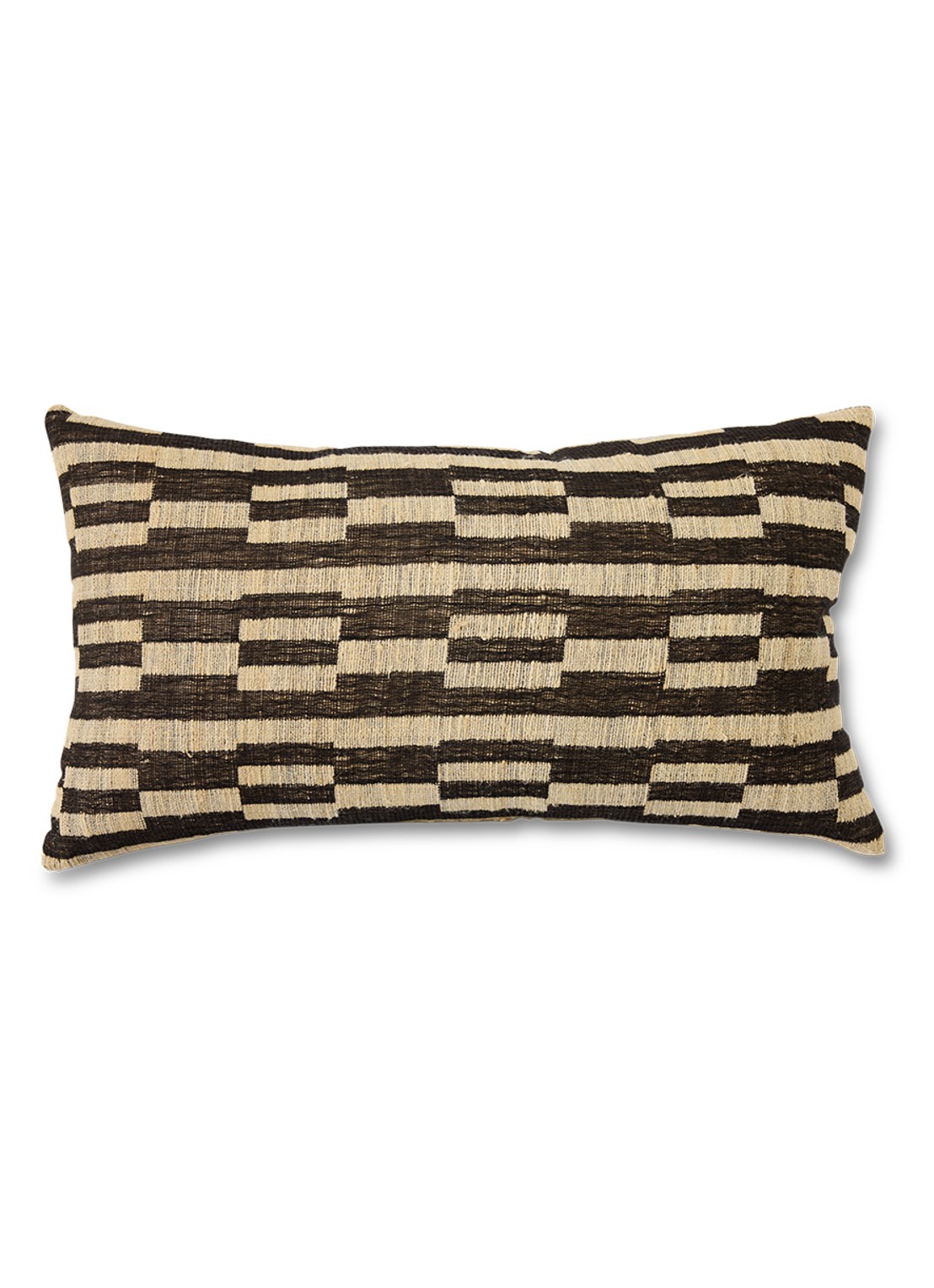 HKliving Monochroom sierkussen 70 x 40 cm  - voorkant 4 donkerbruin