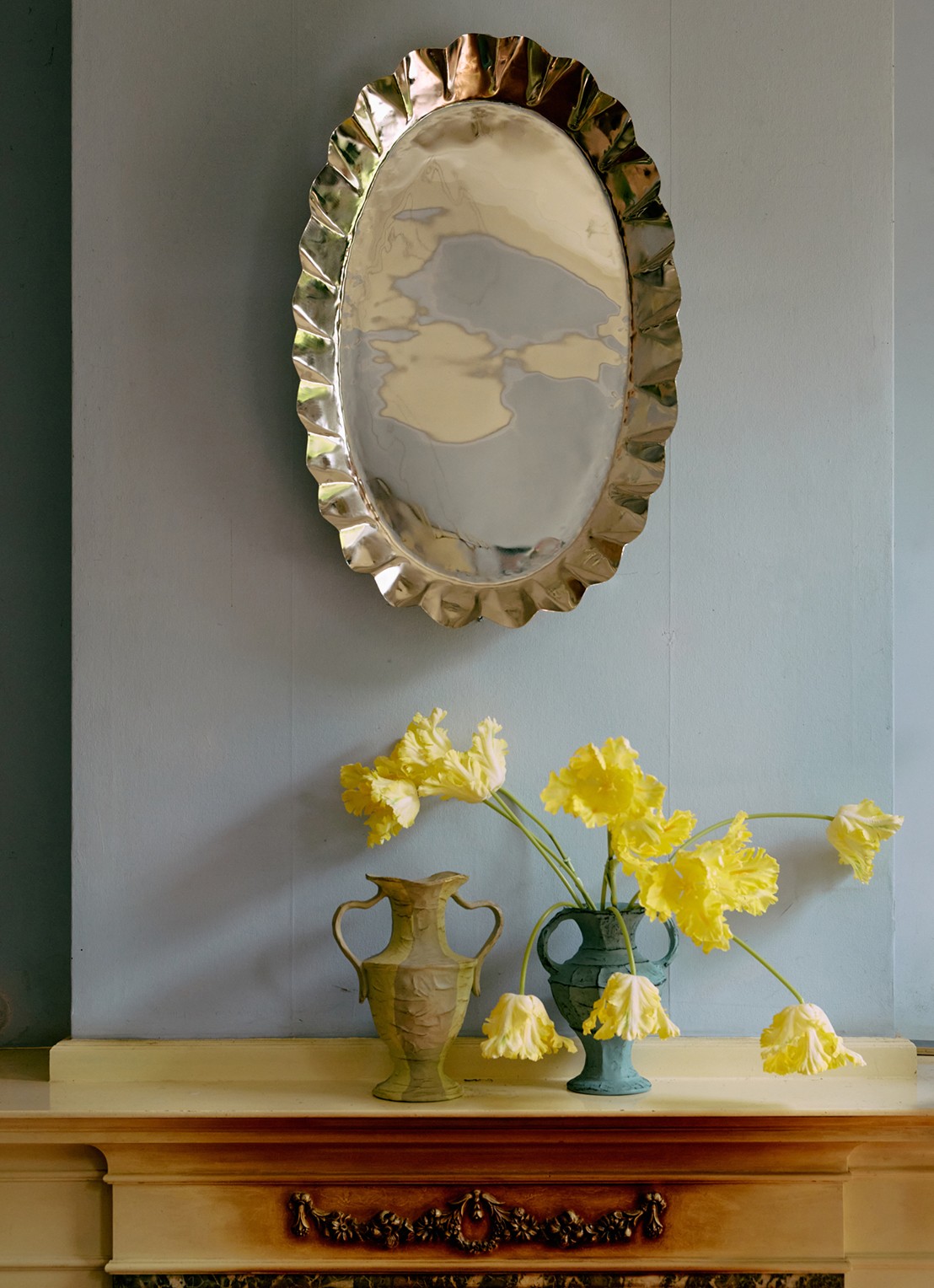 HKliving New Classics vaas - detail beige