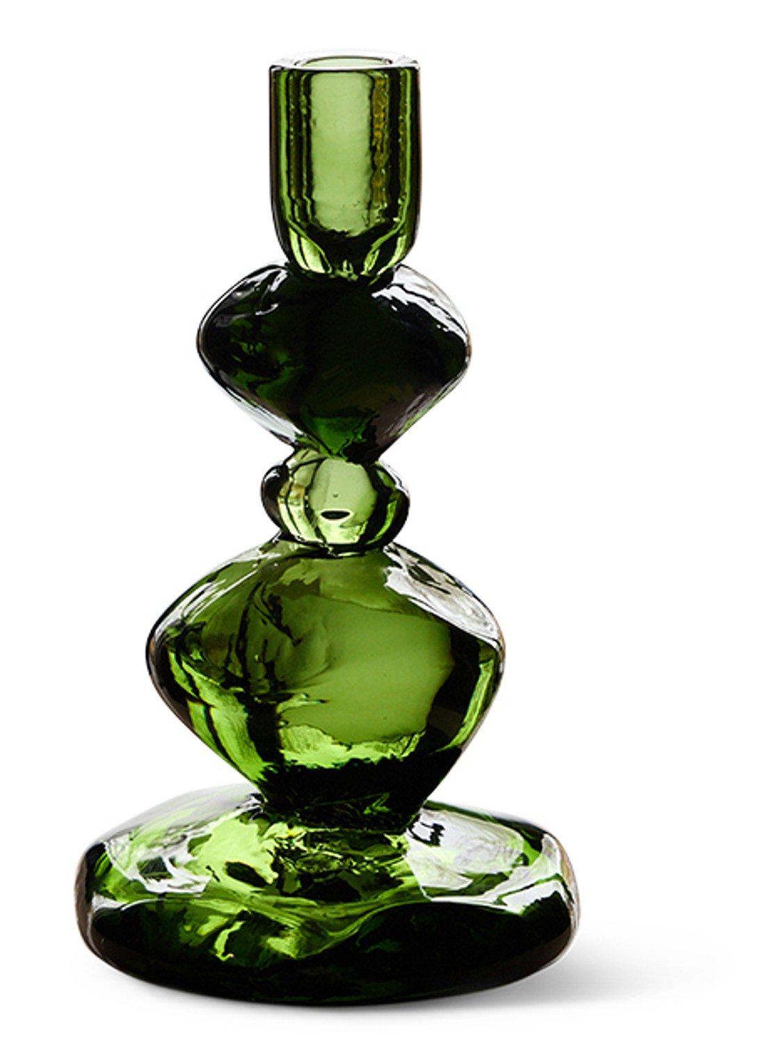 HKliving Nienke Sikkema kandelaar 23 cm - voorkant 5 groen