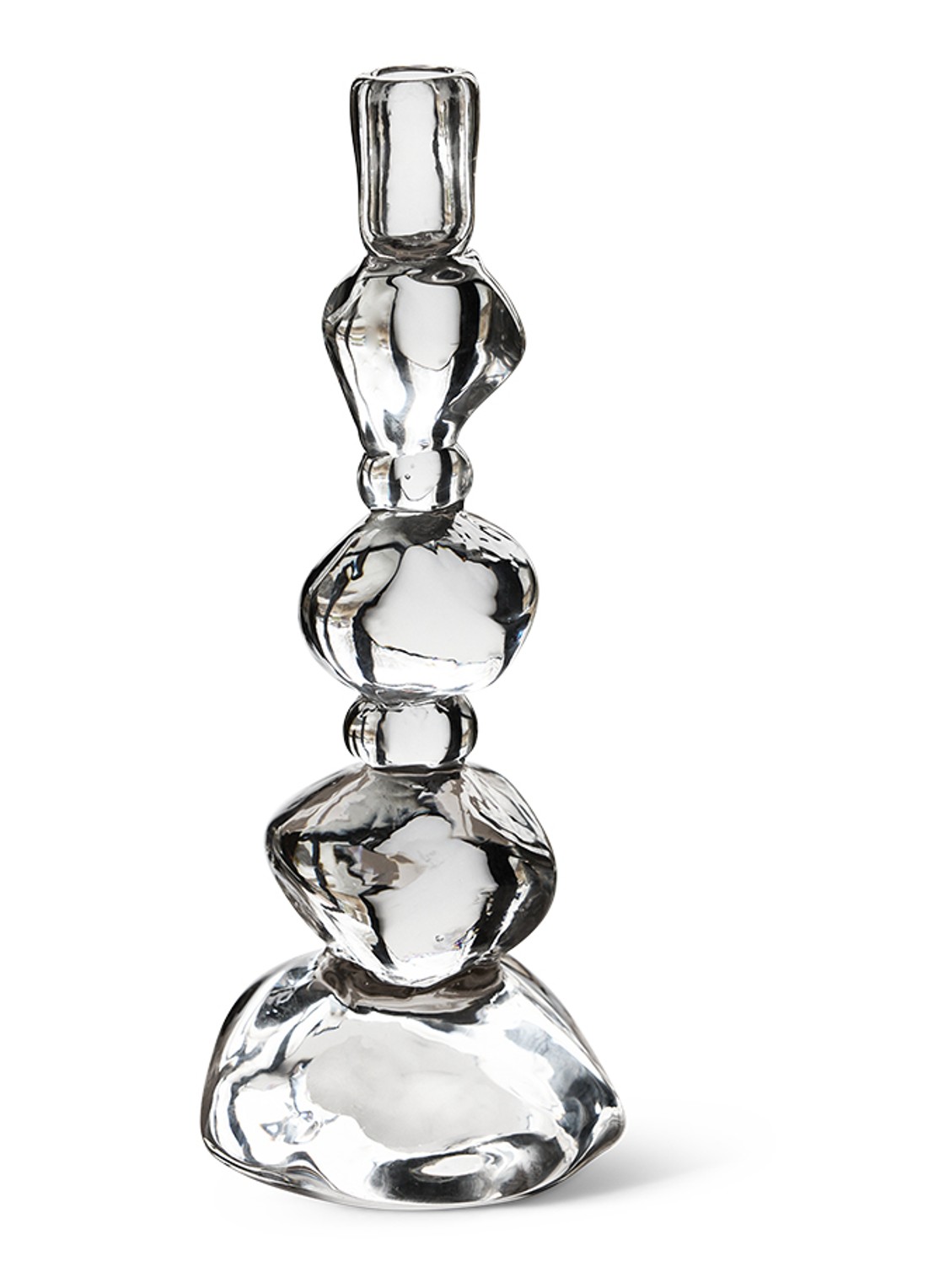 HKliving Nienke Sikkema kandelaar 32,5 cm - voorkant 4 transparant