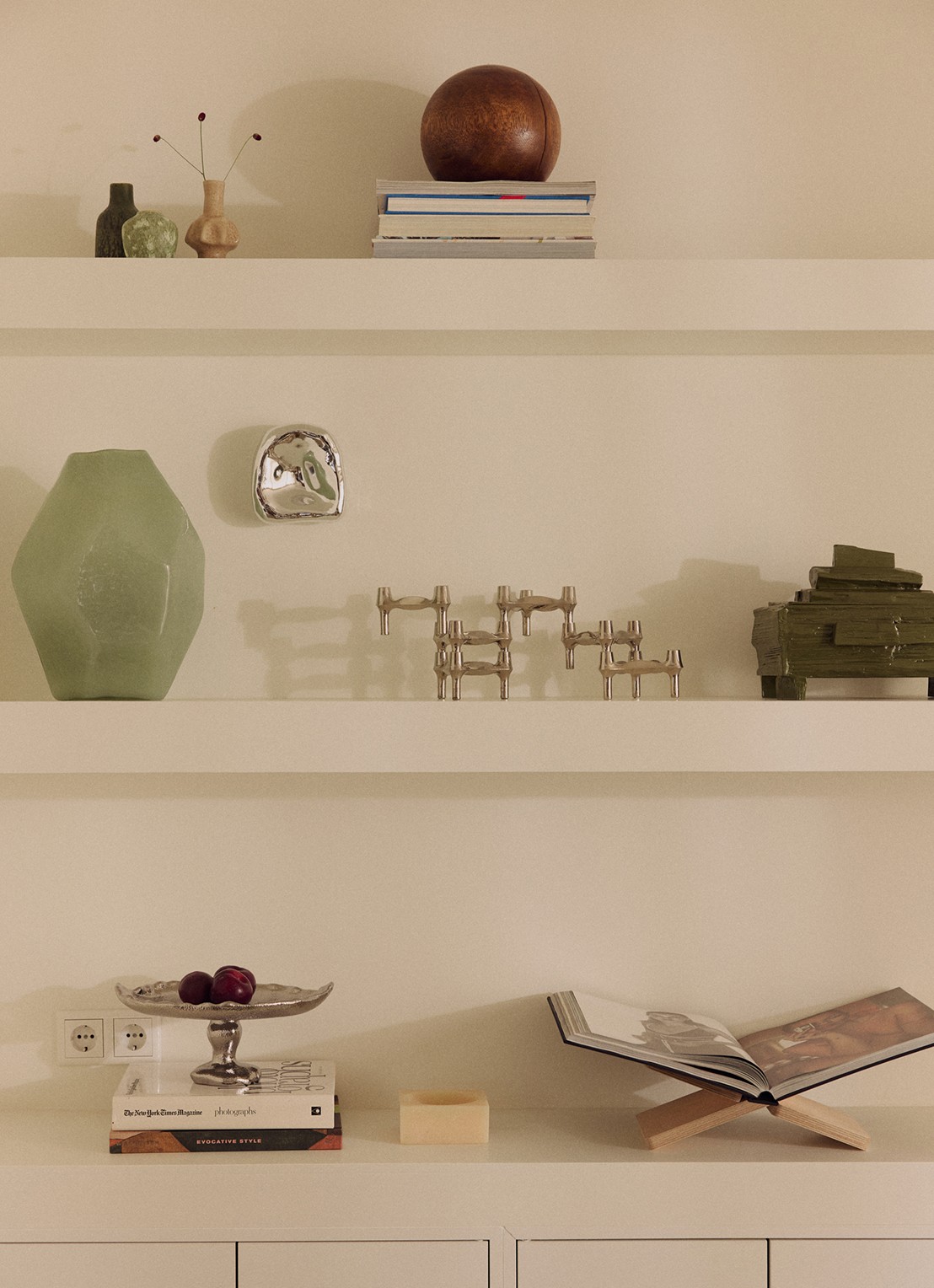 HKliving Nienke Sikkema vaas 34 cm - detail groen