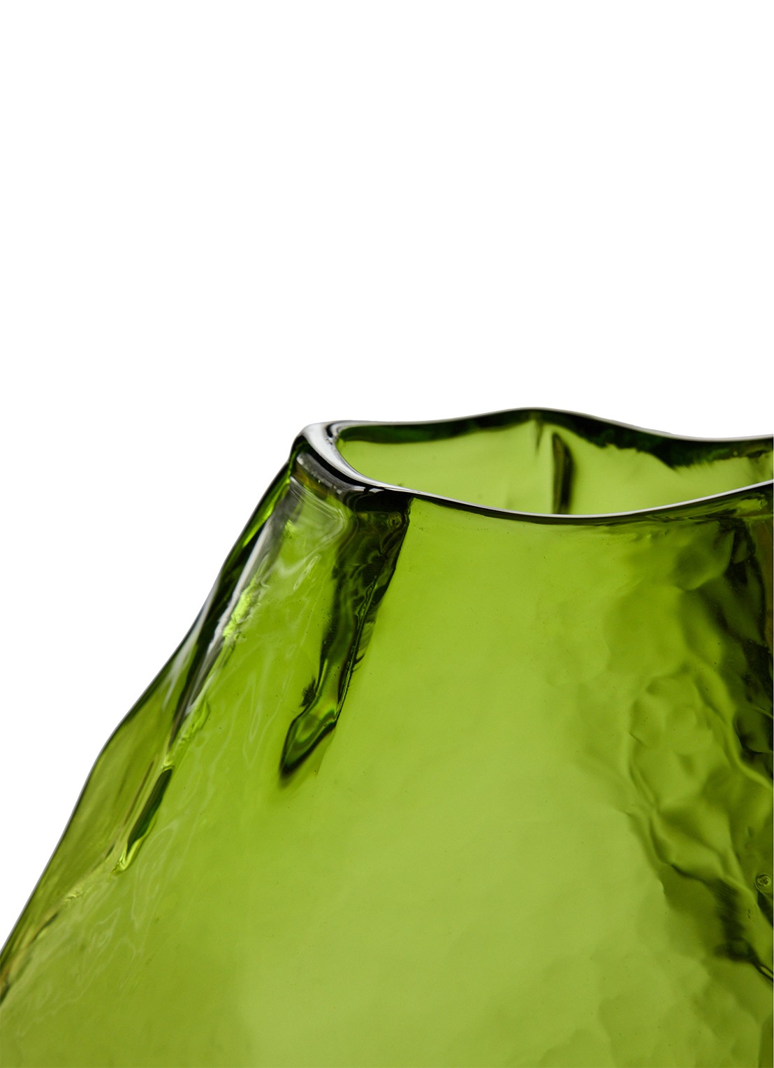 HKliving Nienke Sikkema vaas 34 cm - achterkant groen