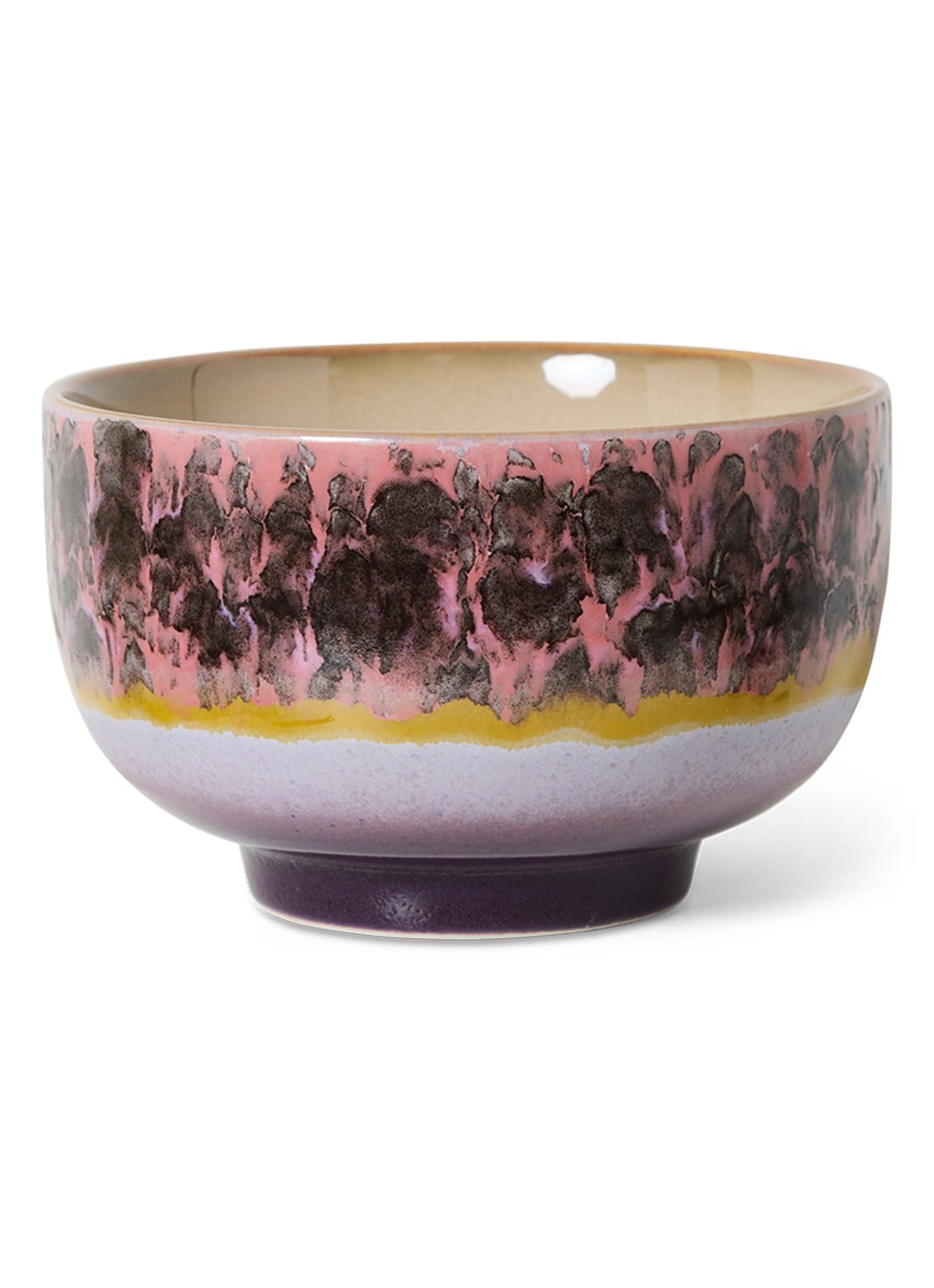 HKliving Noodle kom 13,5 cm - voorkant roze