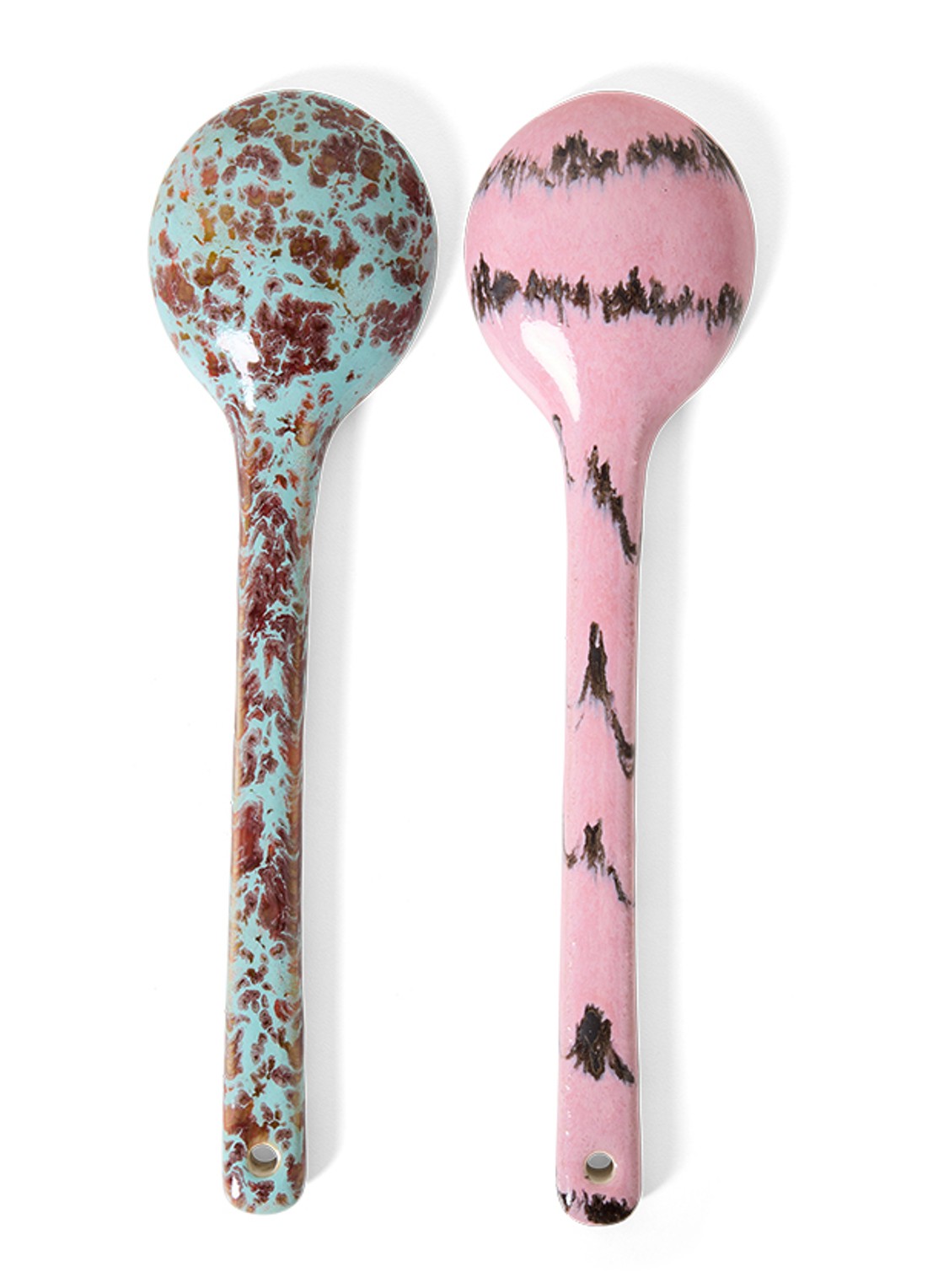 HKliving Opschepbestek set van 2 - voorkant 3 roze