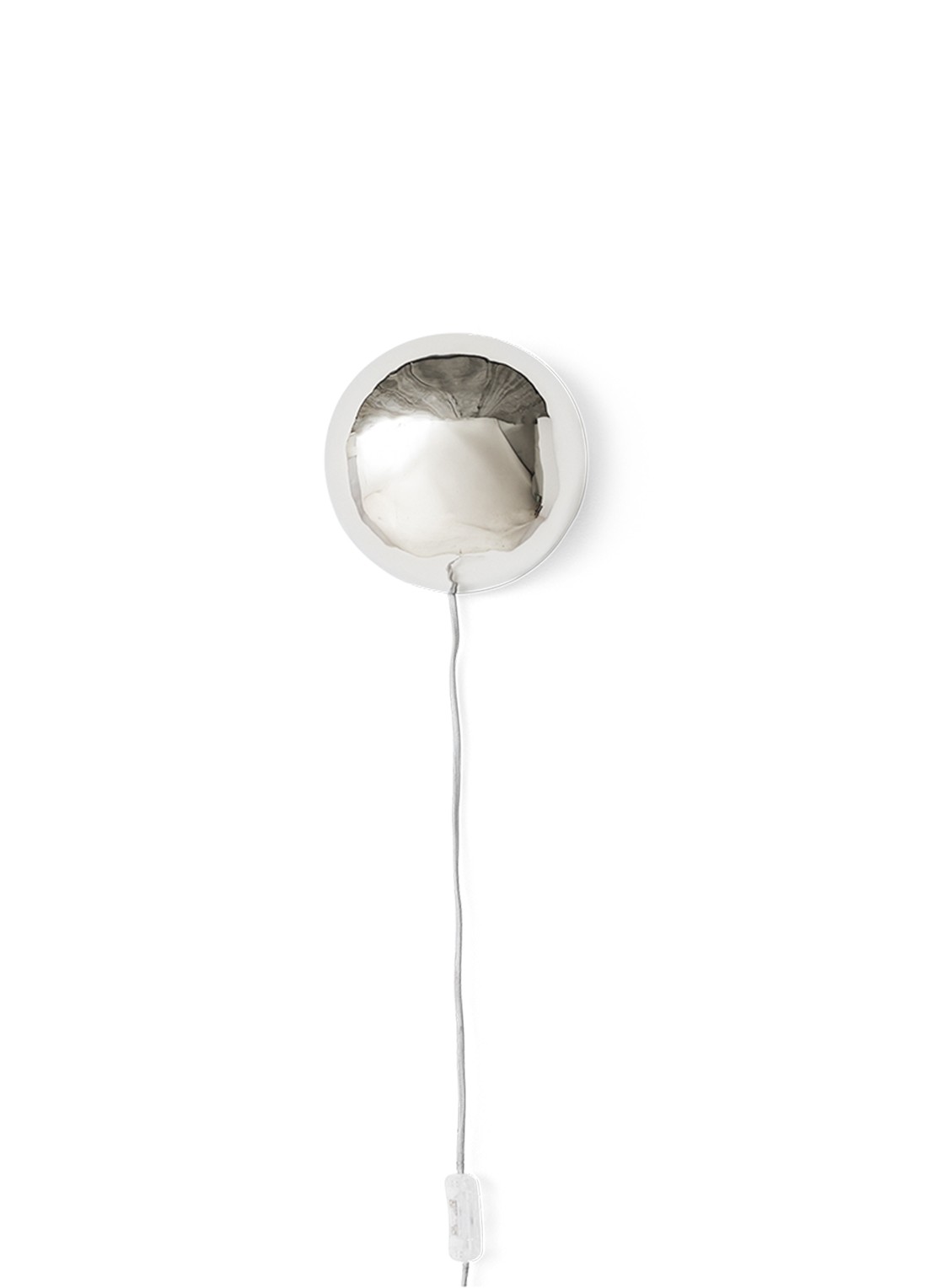 HKliving Orb wandlamp 8,5 cm - voorkant 2 zilver