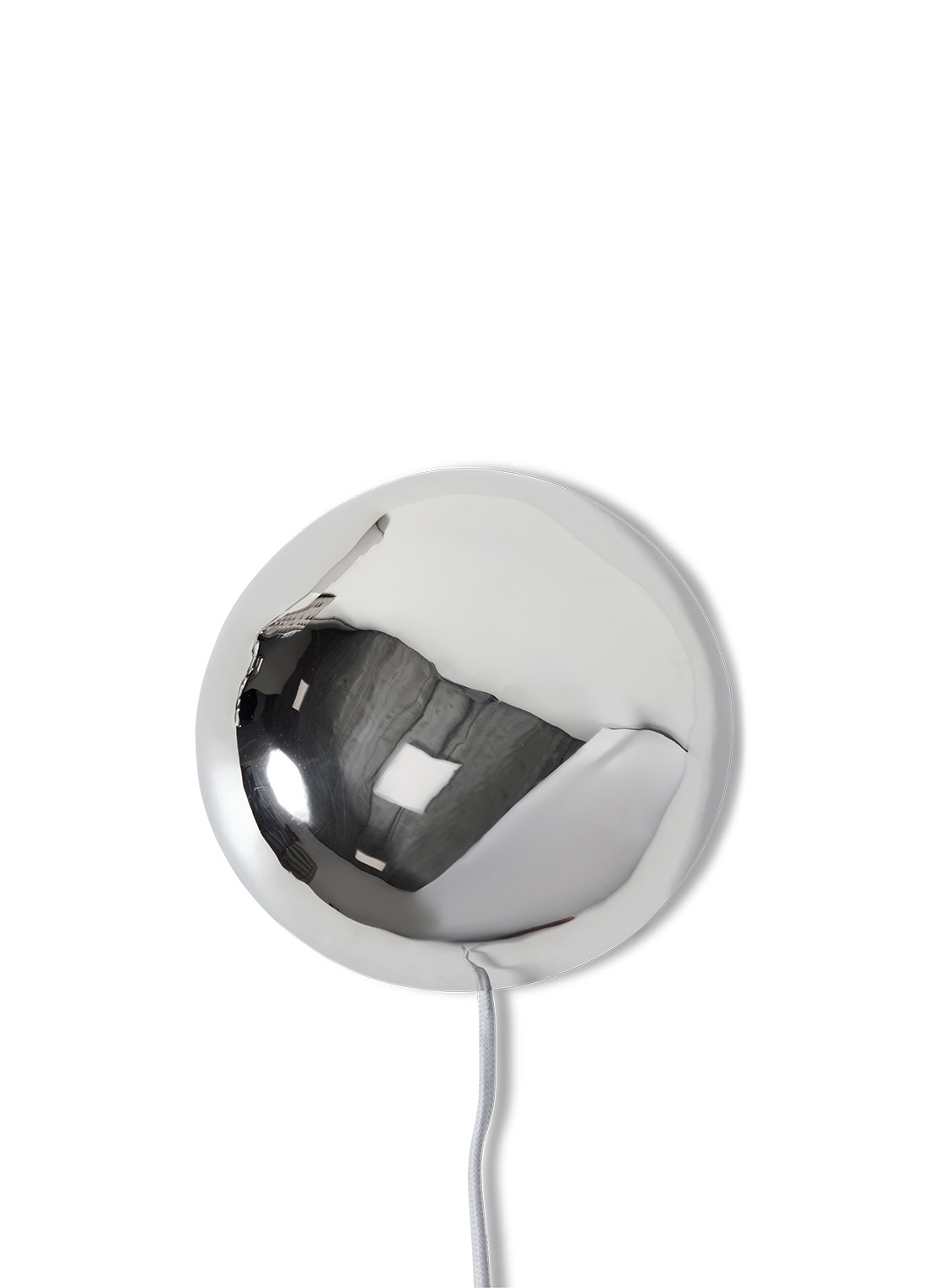 HKliving Orb wandlamp 8,5 cm - voorkant 3 zilver