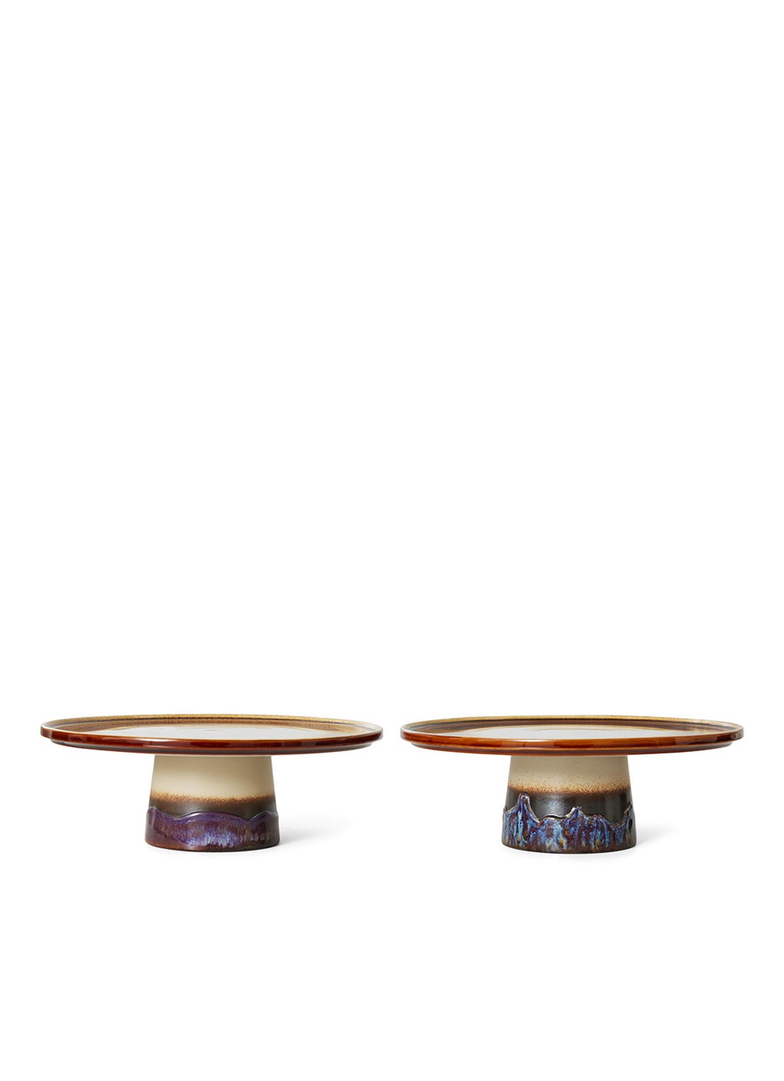 HKliving Orbit taartplateau 26 cm  - detail 3 multicolor