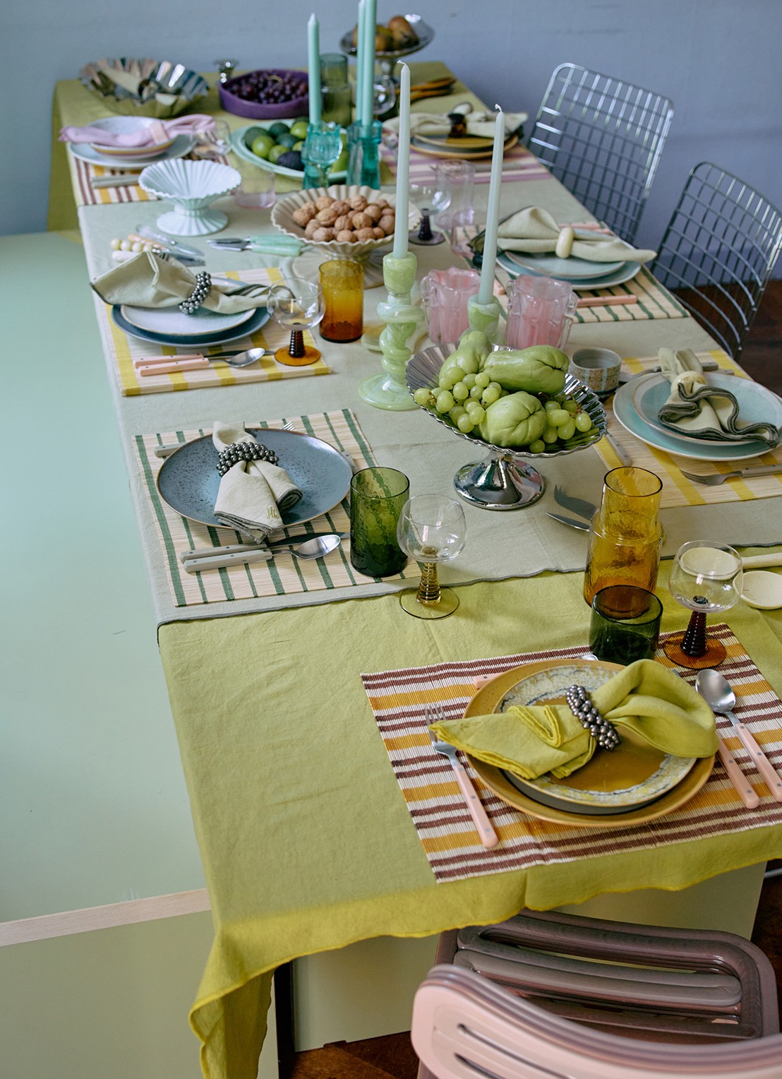 HKliving Placemat 45 x 33 cm - detail 4 bruin