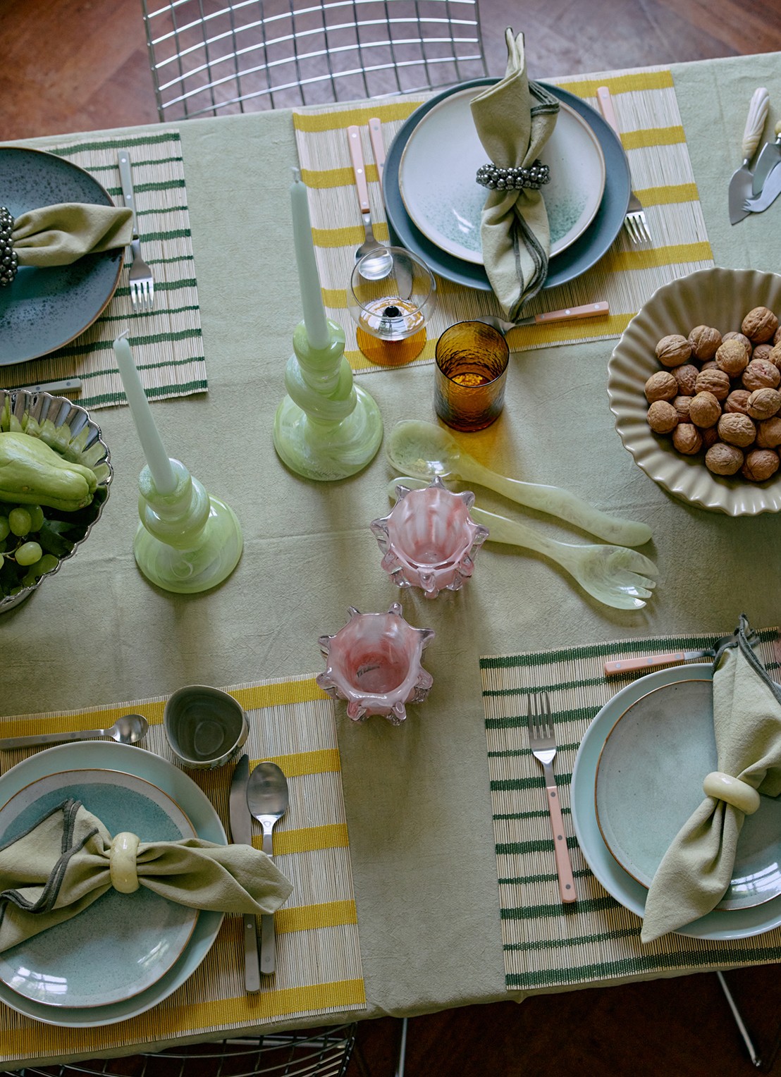 HKliving Placemat 45 x 33 cm - detail 4 donkergeel