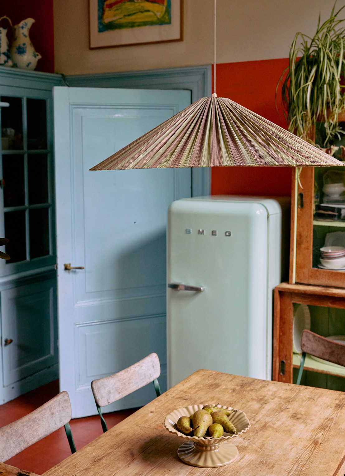 HKliving Plisse hanglamp - achterkant 3 groen
