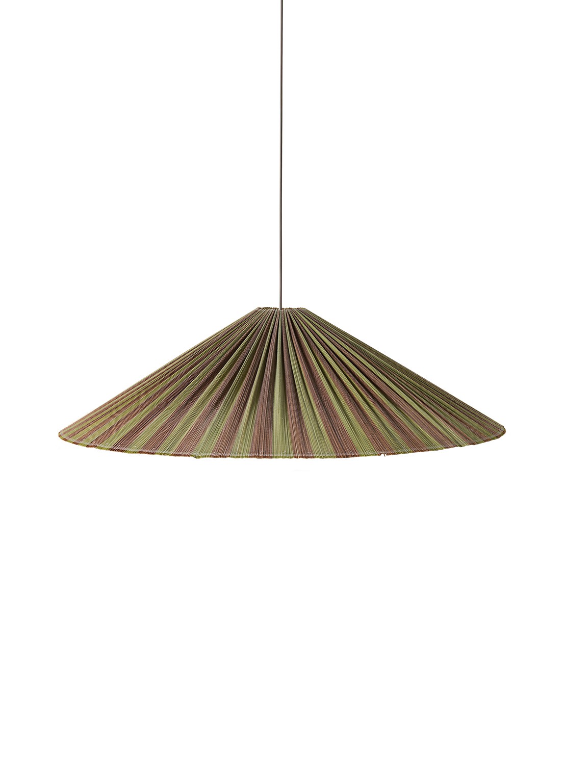 HKliving Plisse hanglamp - voorkant groen