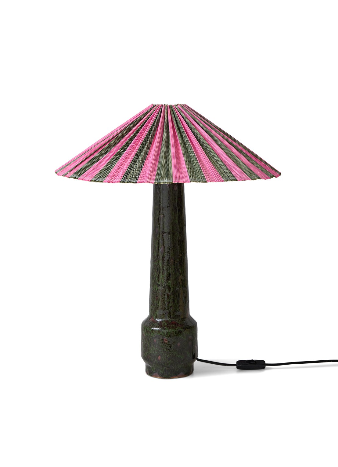 HKliving Plisse lampenkap 44 cm - voorkant 4 roze