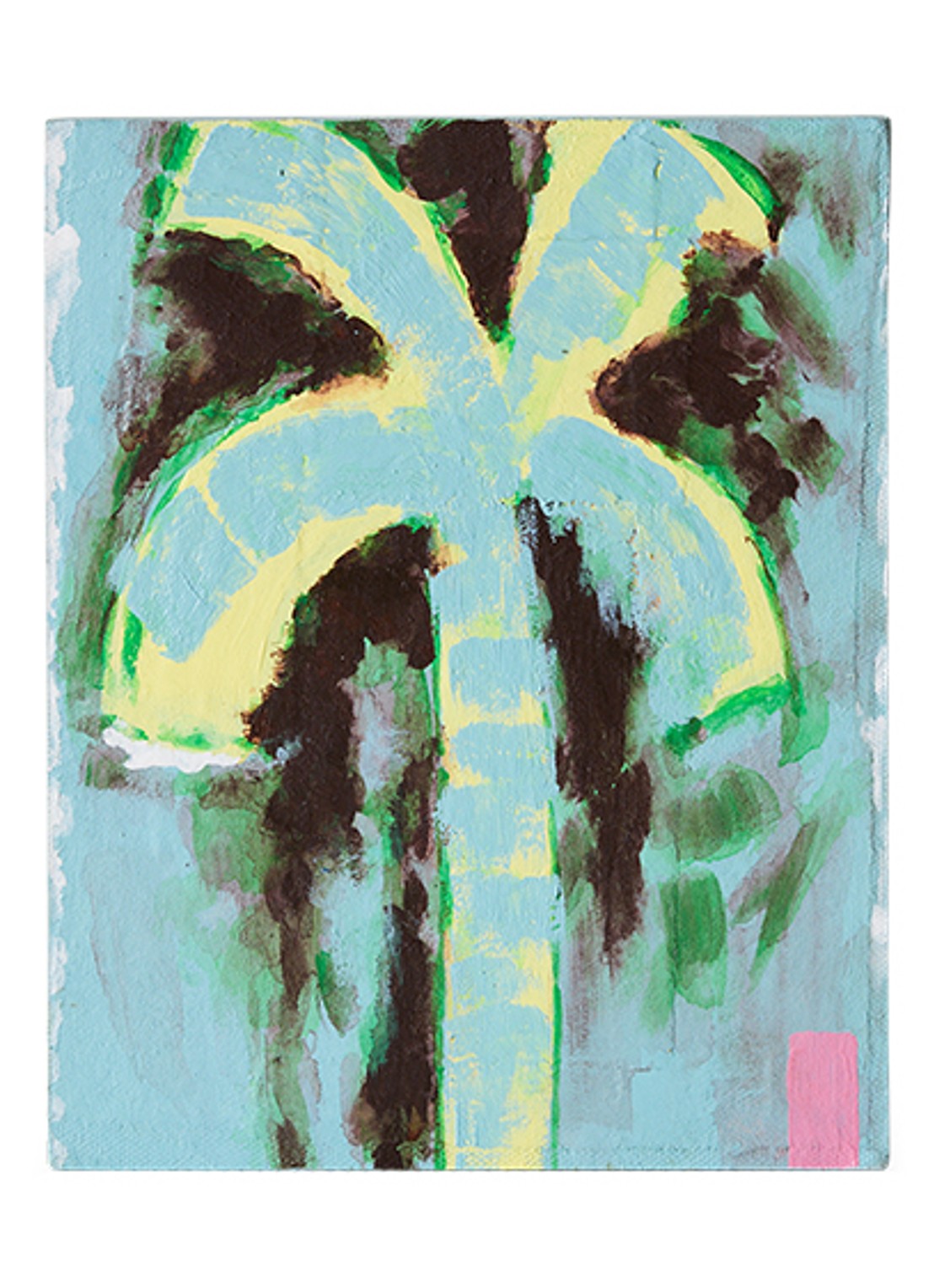 HKliving Pocket Exhibit: Palmate wandelement 20 x 16 cm - voorkant 5 blauw