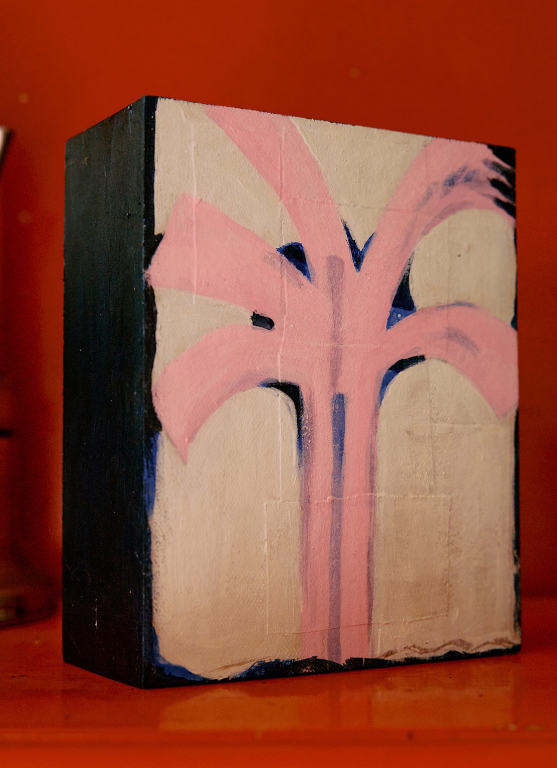 HKliving Pocket Exhibit: Palmlines wandelement 16 x 13 cm - detail 3 roze