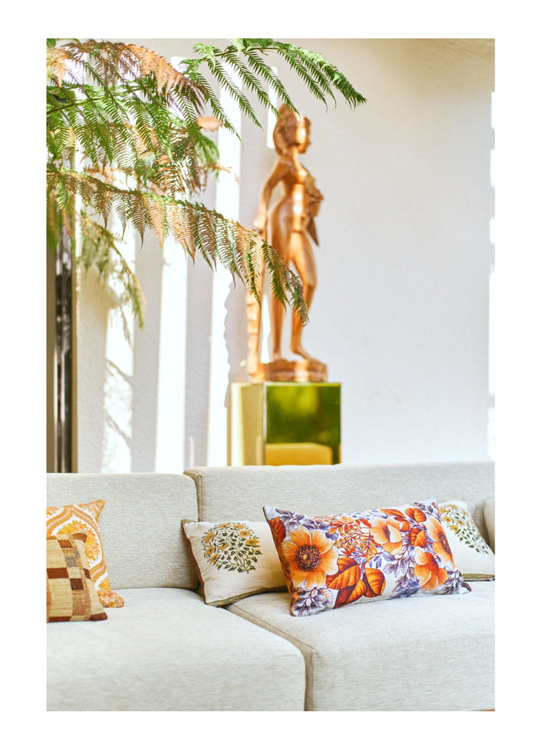 HKliving Printed sierkussen 60 x 35 cm - voorkant 2 multicolor