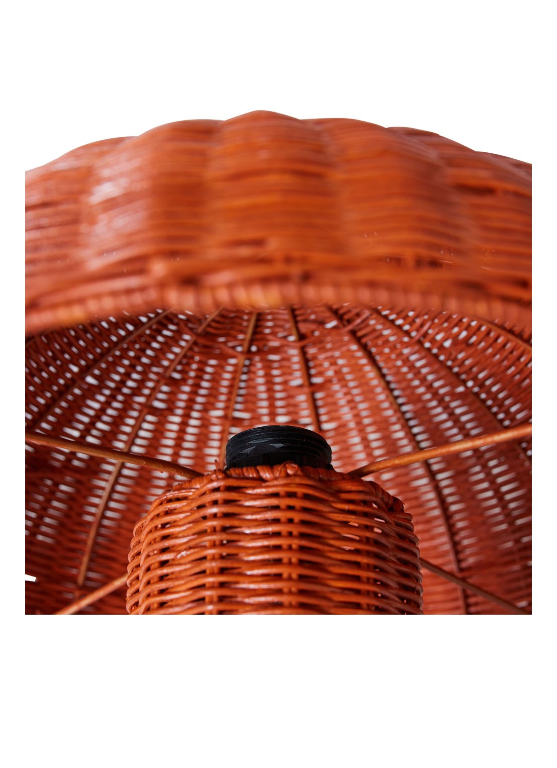 HKliving Rattan tafellamp Ø34 cm - detail 4 oranje
