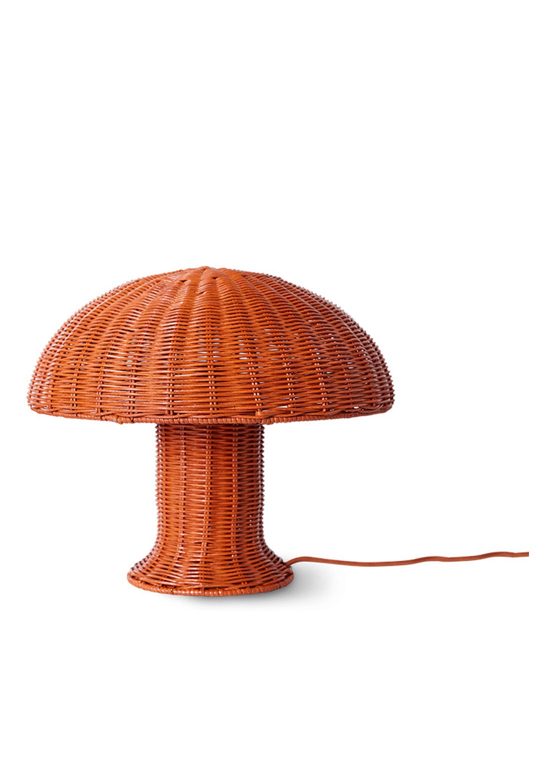 HKliving Rattan tafellamp Ø34 cm - voorkant oranje