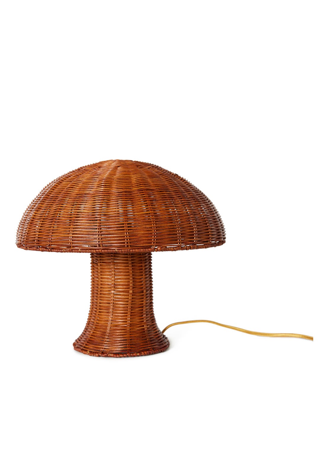 HKliving Rattan tafellamp Ø34 cm - voorkant 4 cognac