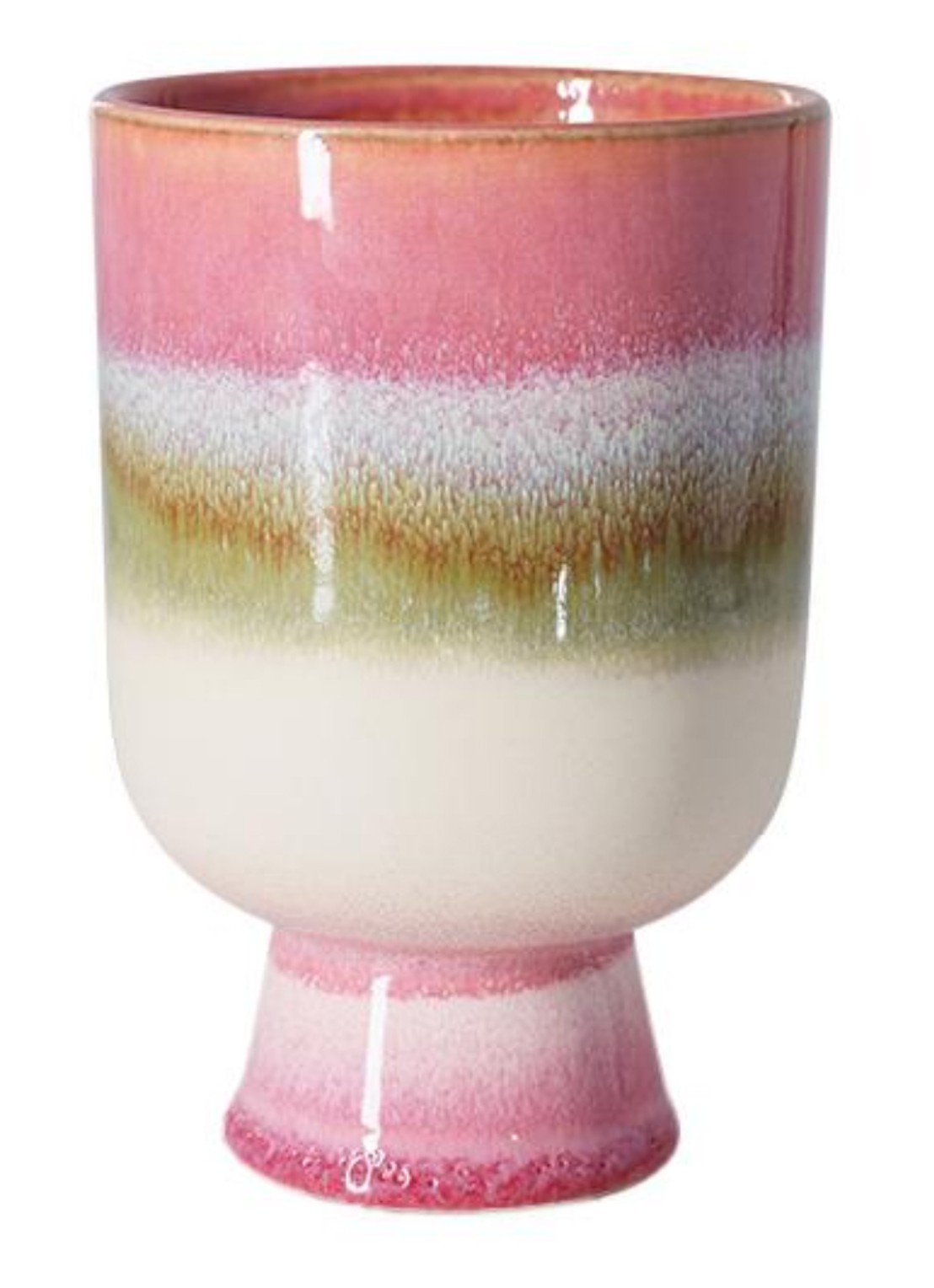 HKliving Retro bloempot voor binnen Ø13 cm - voorkant multicolor